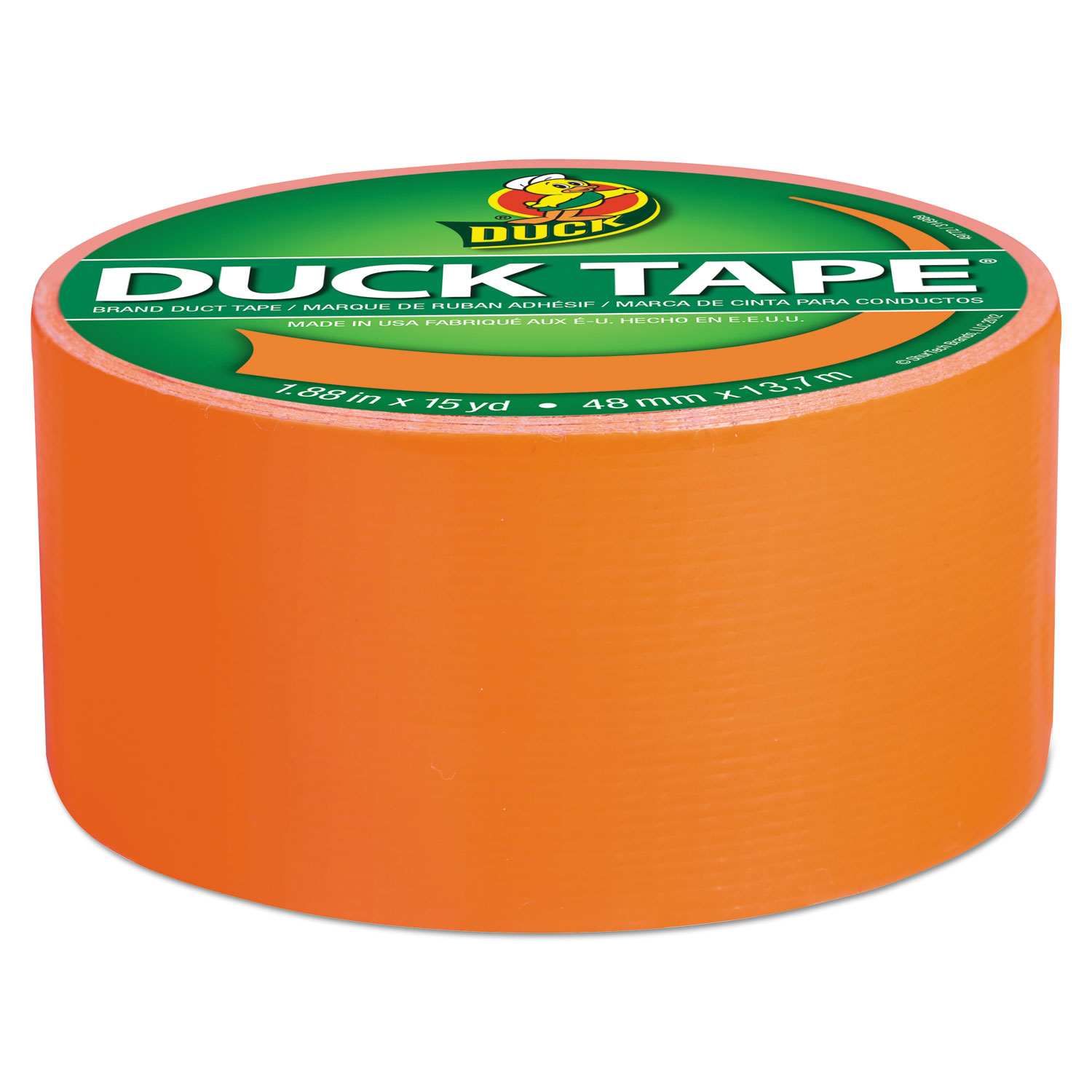 Colored Duct Tape, 3 Core, 1.88 x 15 yds, Neon Orange - mastersupplyonline
