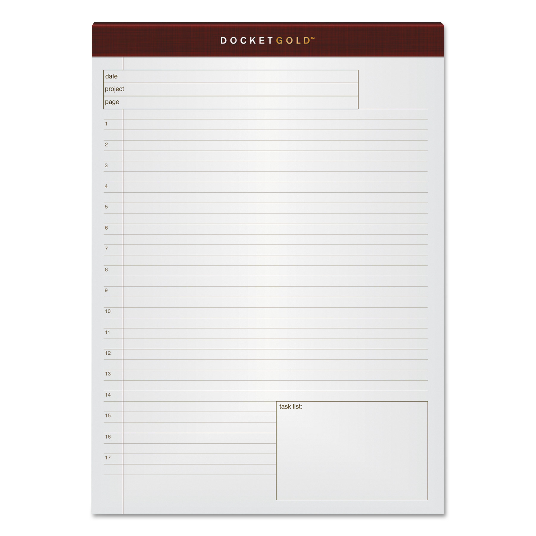  TOPS 77100 Docket Gold Planning Pads, Wide/Legal Rule, Cover, 8.5 x 11.75, 40 Sheets, 4/Pack (TOP77100) 