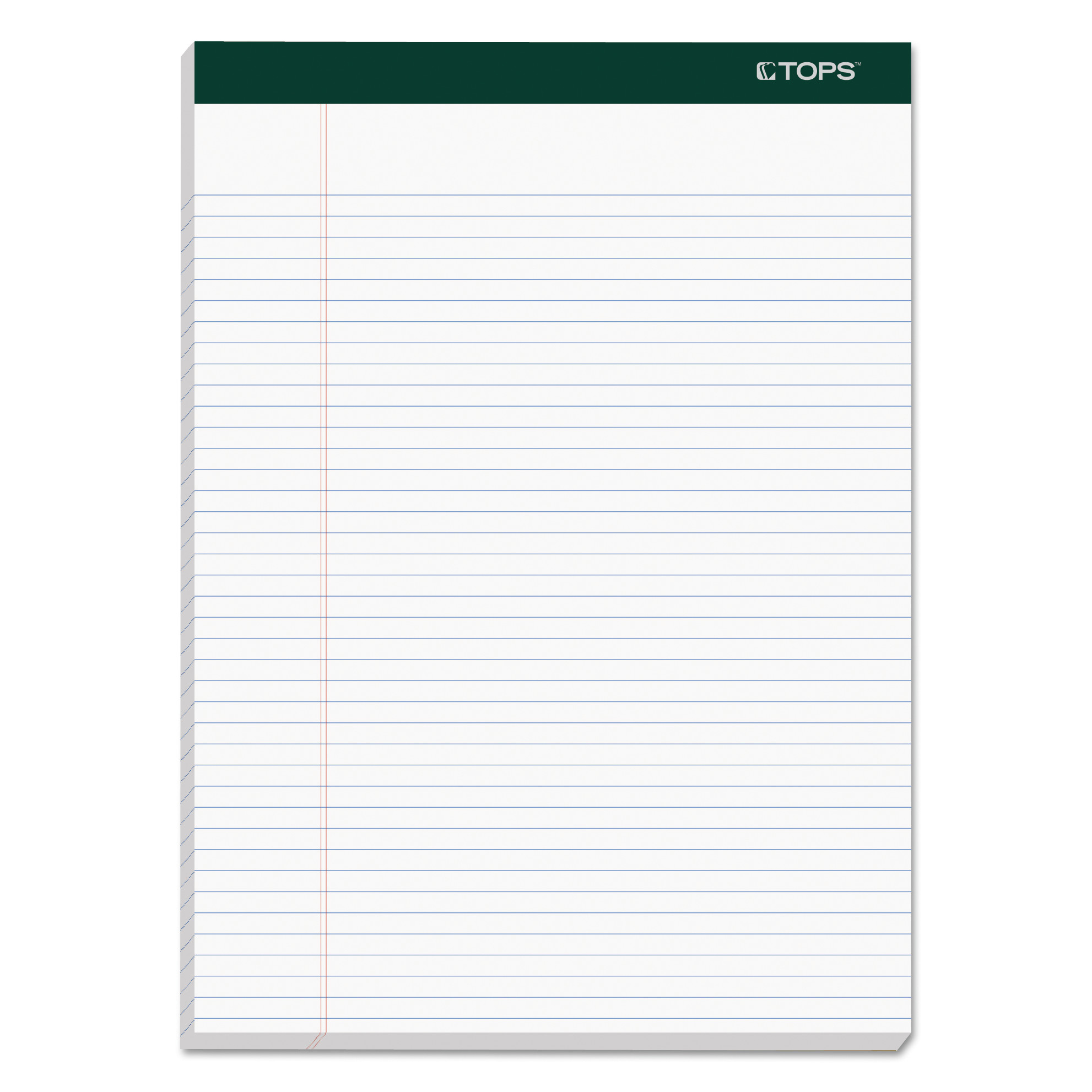  TOPS 99612 Double Docket Ruled Pads, Narrow Rule, 8.5 x 11.75, White, 100 Sheets, 4/Pack (TOP99612) 