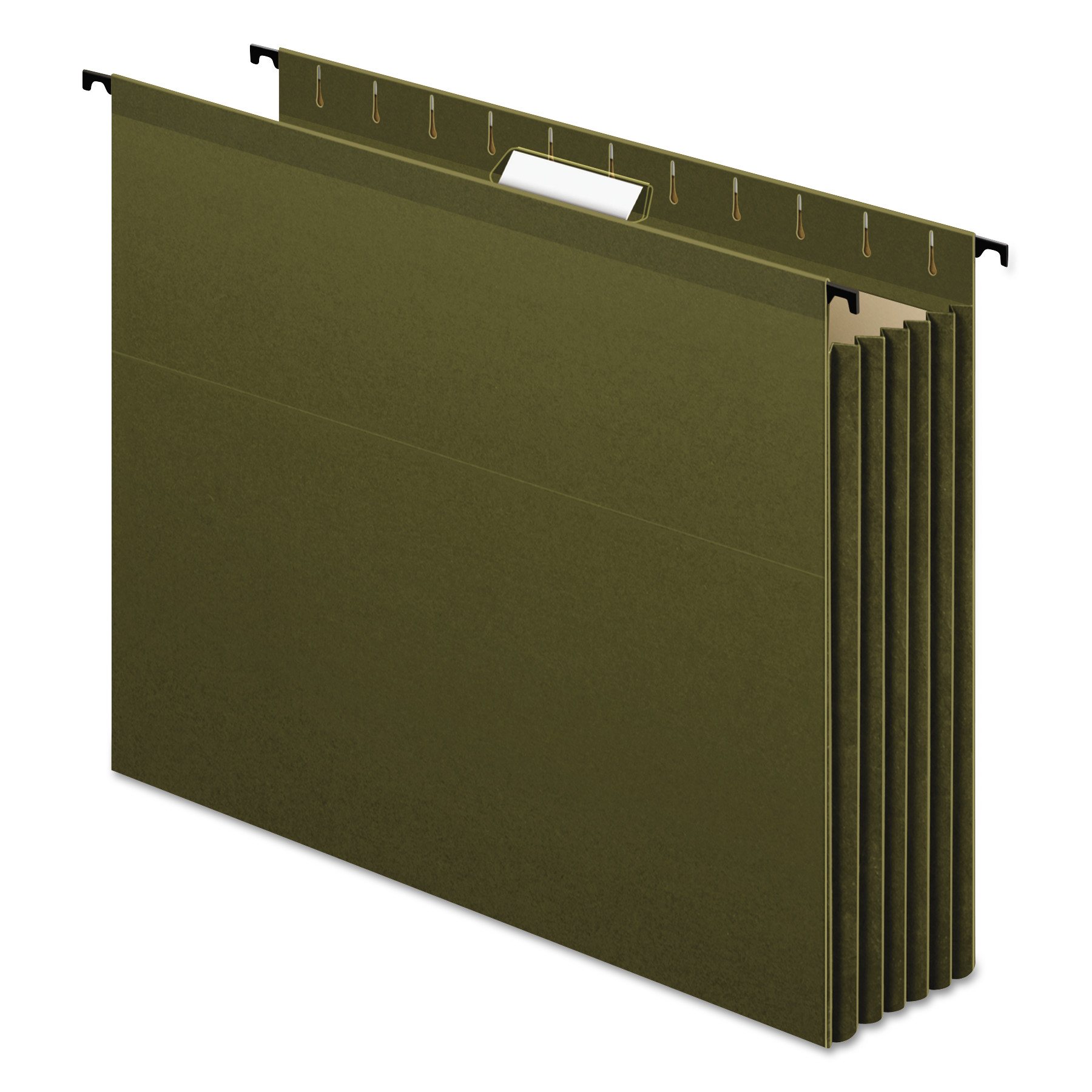  Pendaflex 09217 SureHook Hanging Pocket File, Letter Size, 1/5-Cut Tab, Standard Green, 4/Pack (PFX09217) 