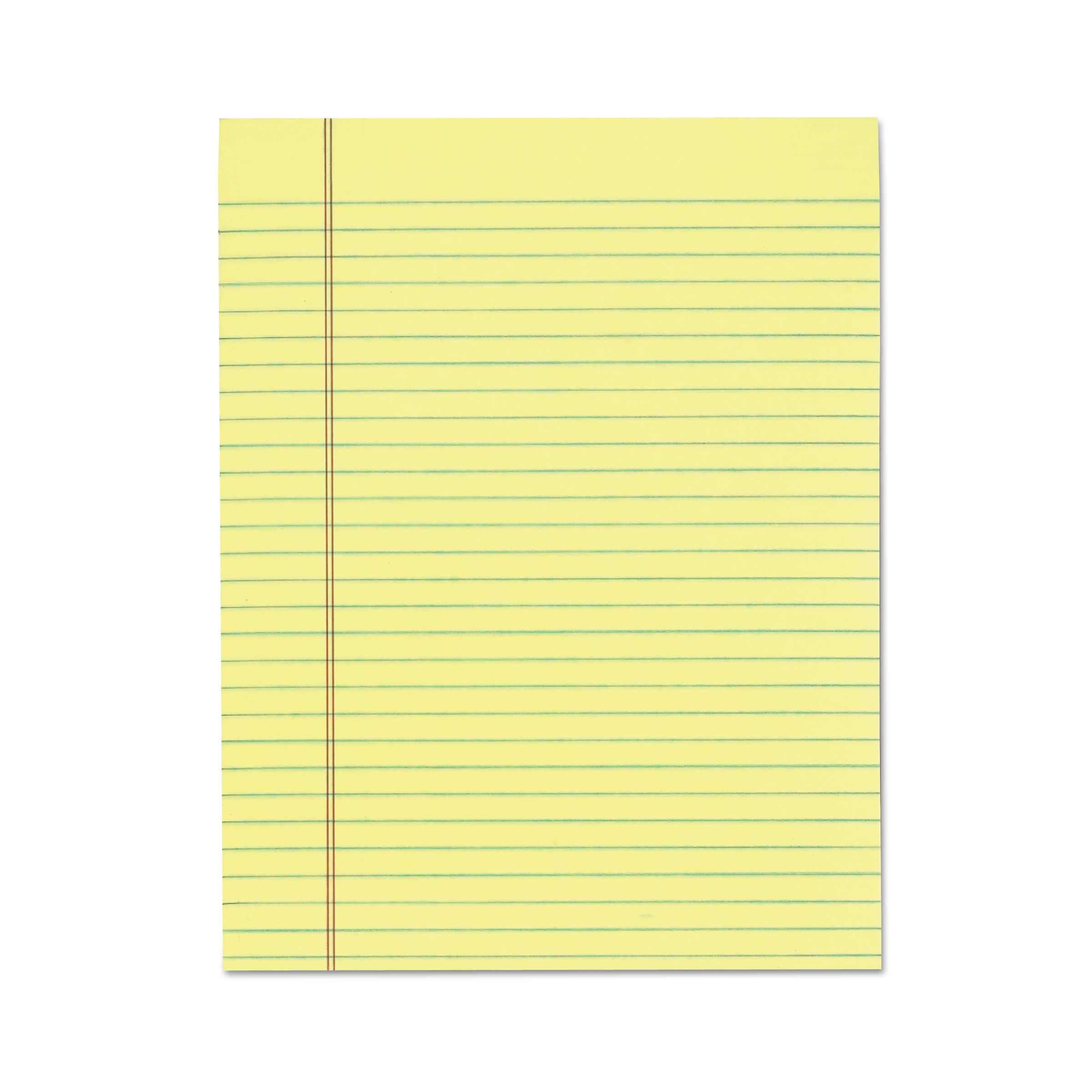  TOPS 7522 The Legal Pad Glue Top Pads, Wide/Legal Rule, 8.5 x 11, Canary, 50 Sheets, 12/Pack (TOP7522) 