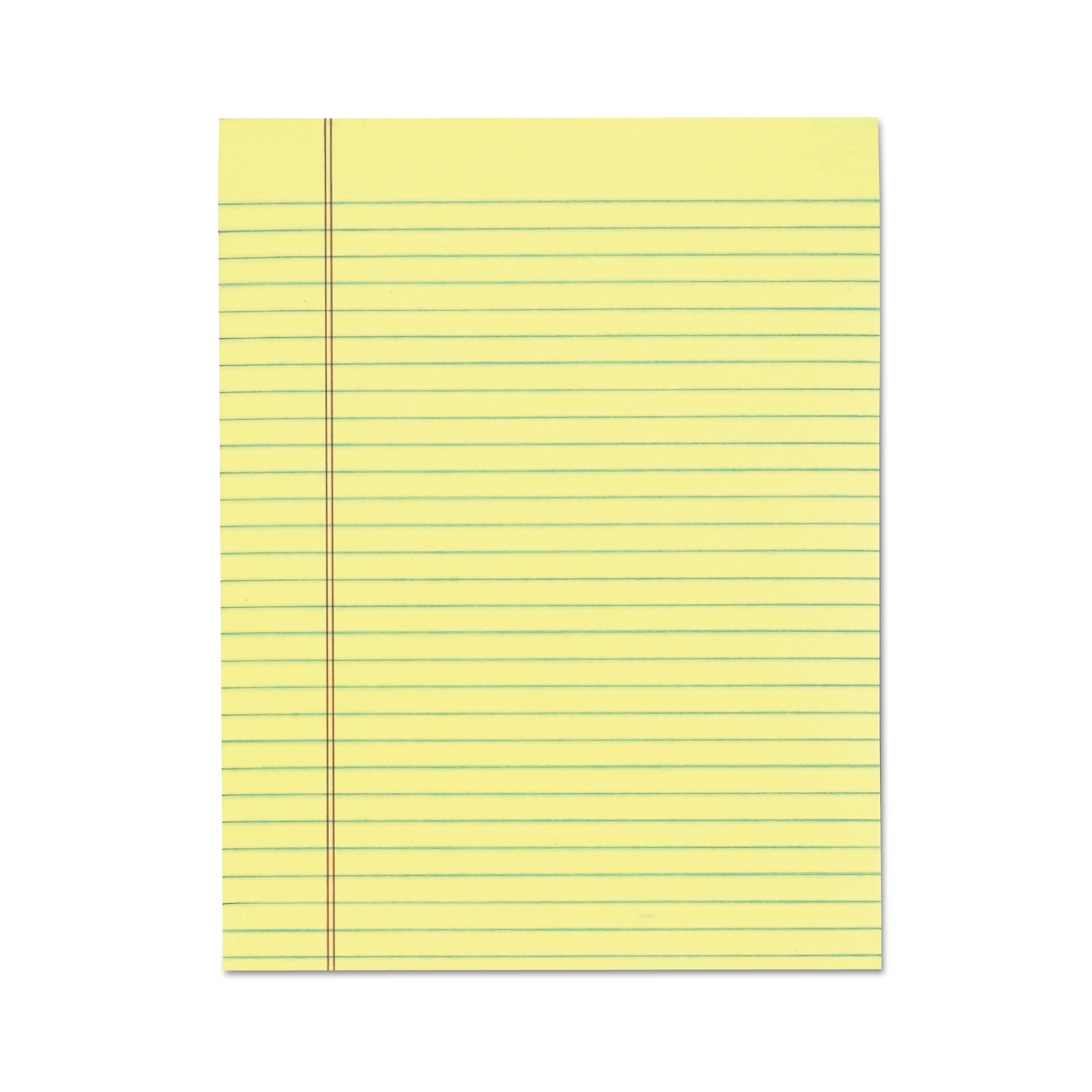 Legal/Wide Ruled 8-1/2 by 11-3/4 Legal Pad Canary (50 Sheets per Pad, 12 Pack)