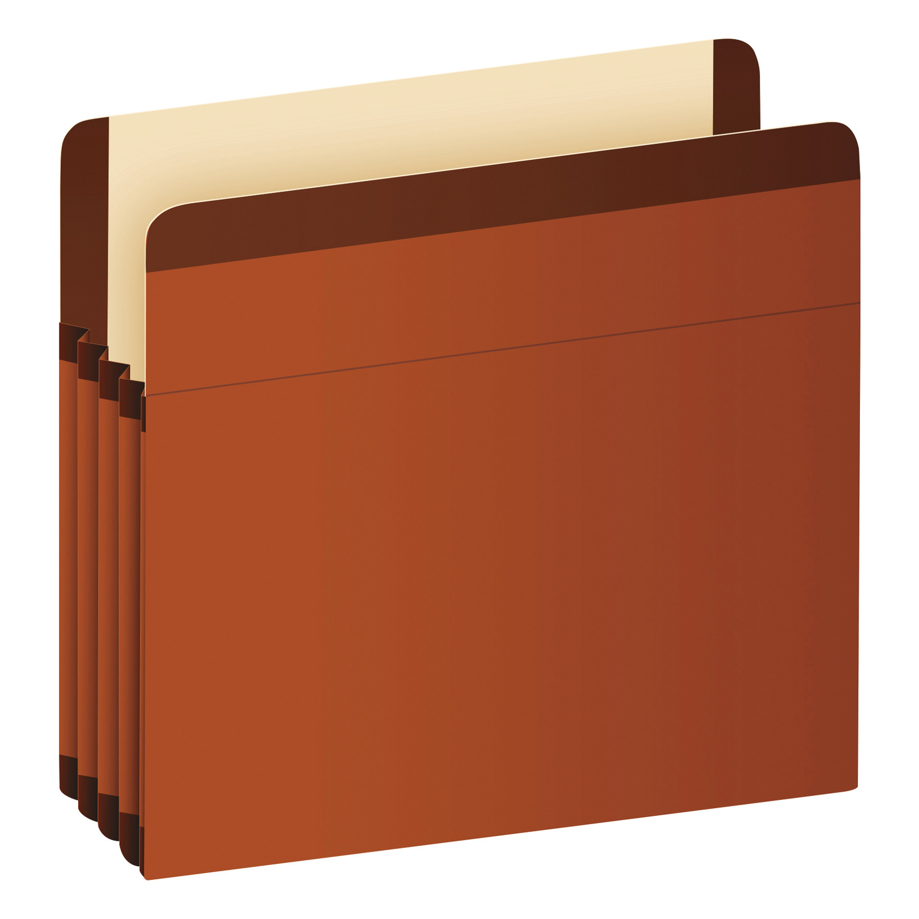  Pendaflex 085343 Premium Reinforced Expanding File Pockets, 3.5 Expansion, Letter Size, Red Fiber, 10/Box (PFX85343) 