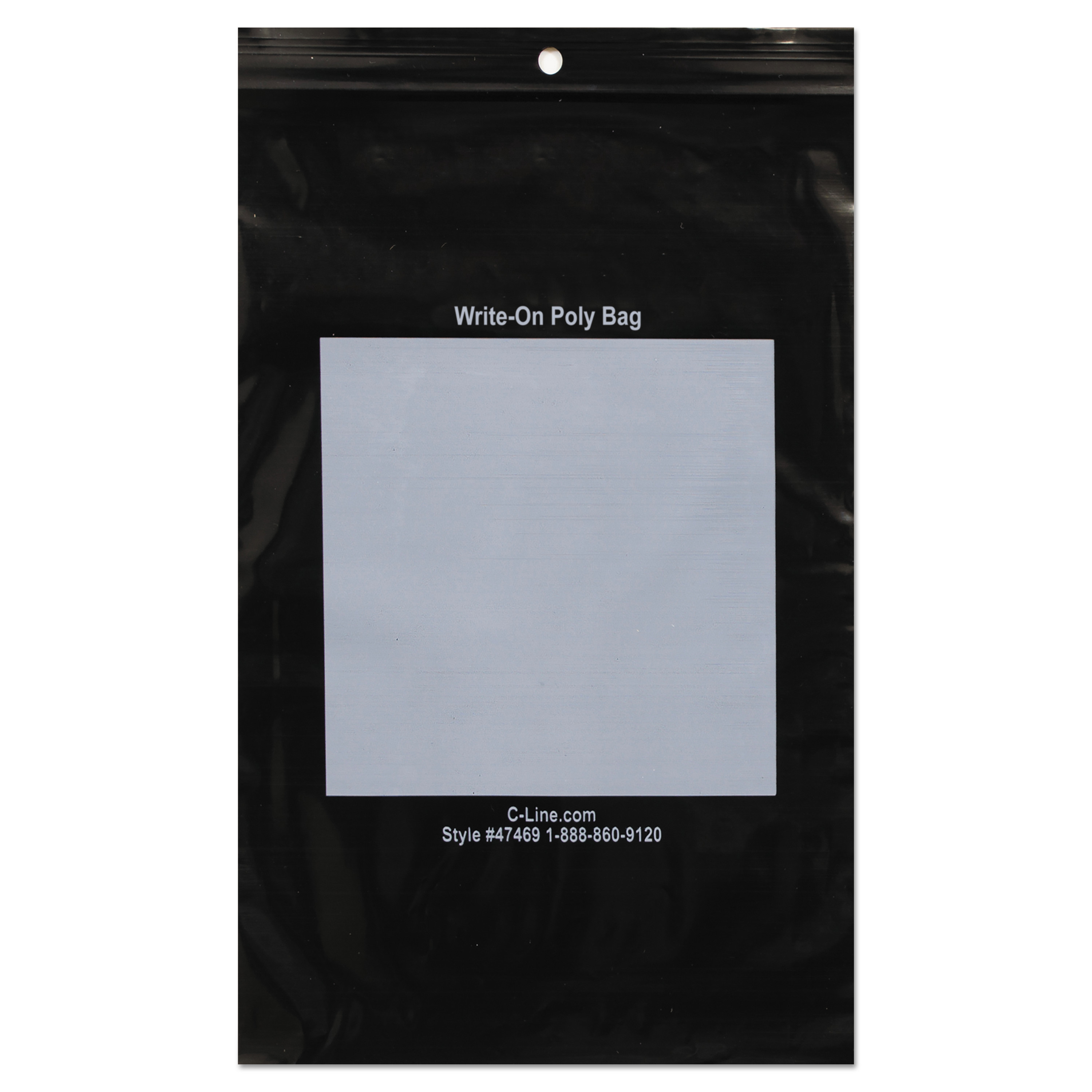  C-Line 47469 Write-On Poly Bags, 2 mil, 6 x 9, Black, 1,000/Box (CLI47469) 