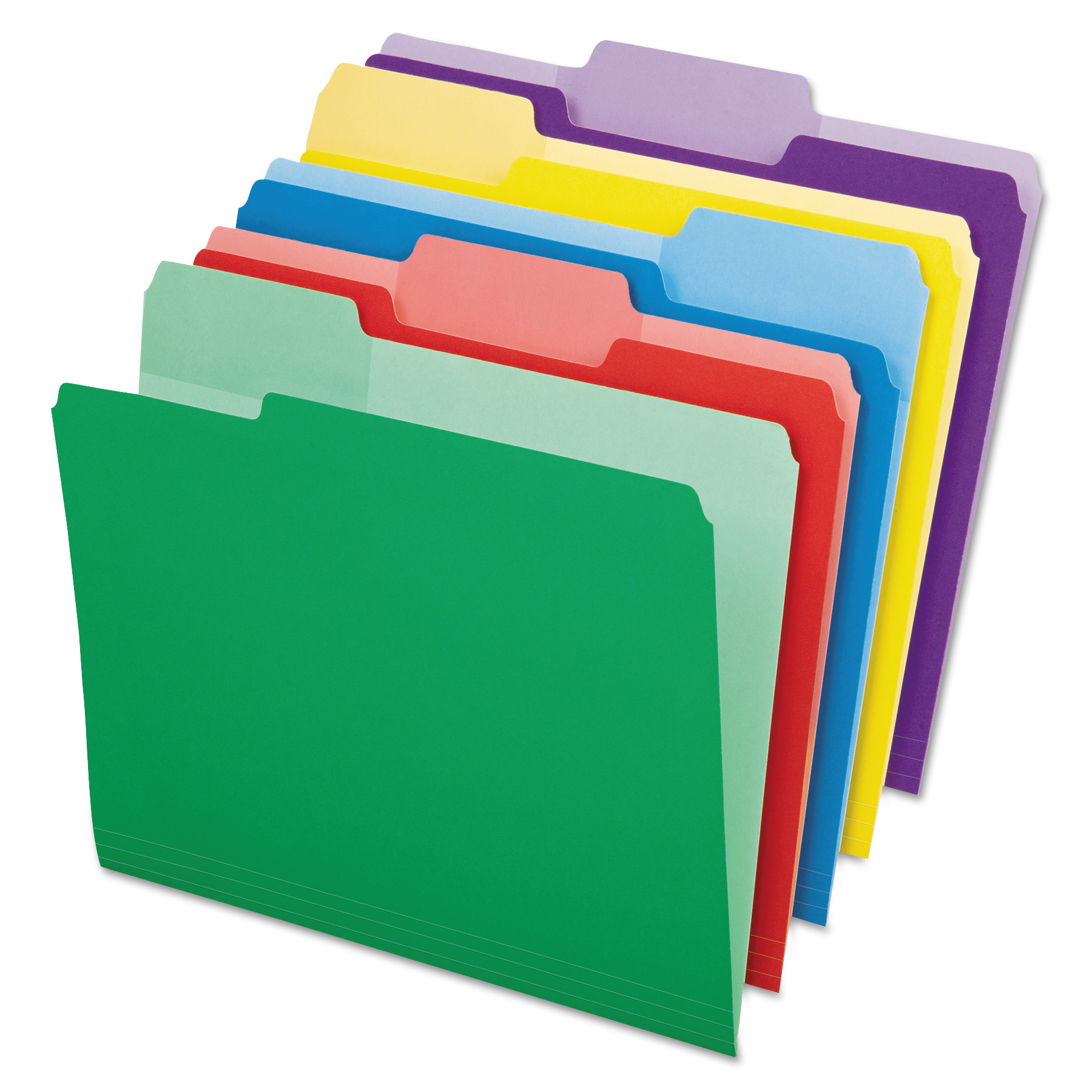 Assorted Colors 1 Pack 1/3-Cut Tabs Bright Green, Yellow, Red, Blue 4-Color Pendaflex Two-Tone Color File Folders Letter Size Assorted 36 Pack 
