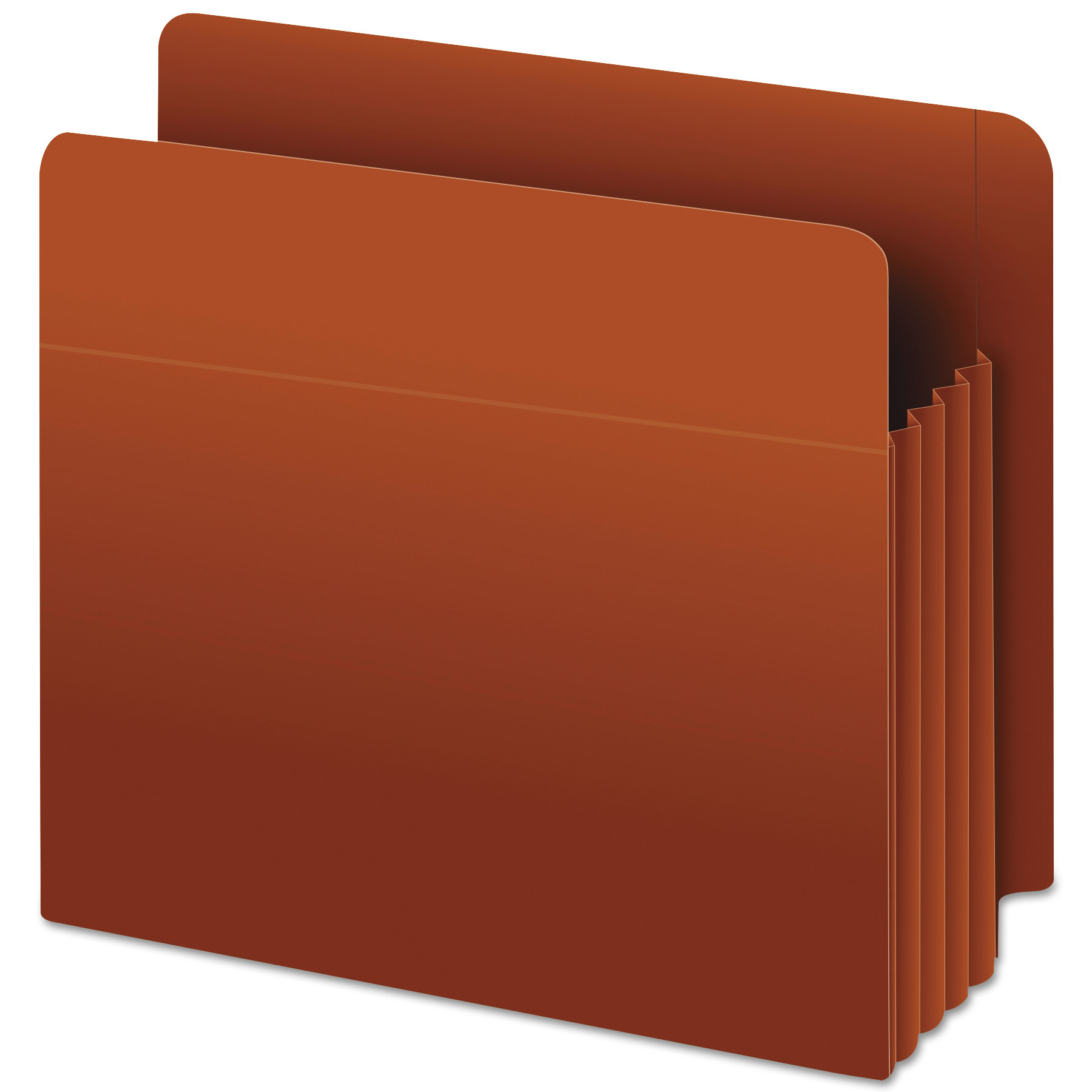  Pendaflex 95343 Heavy-Duty End Tab File Pockets, 3.5 Expansion, Letter Size, Red Fiber, 10/Box (PFX95343) 