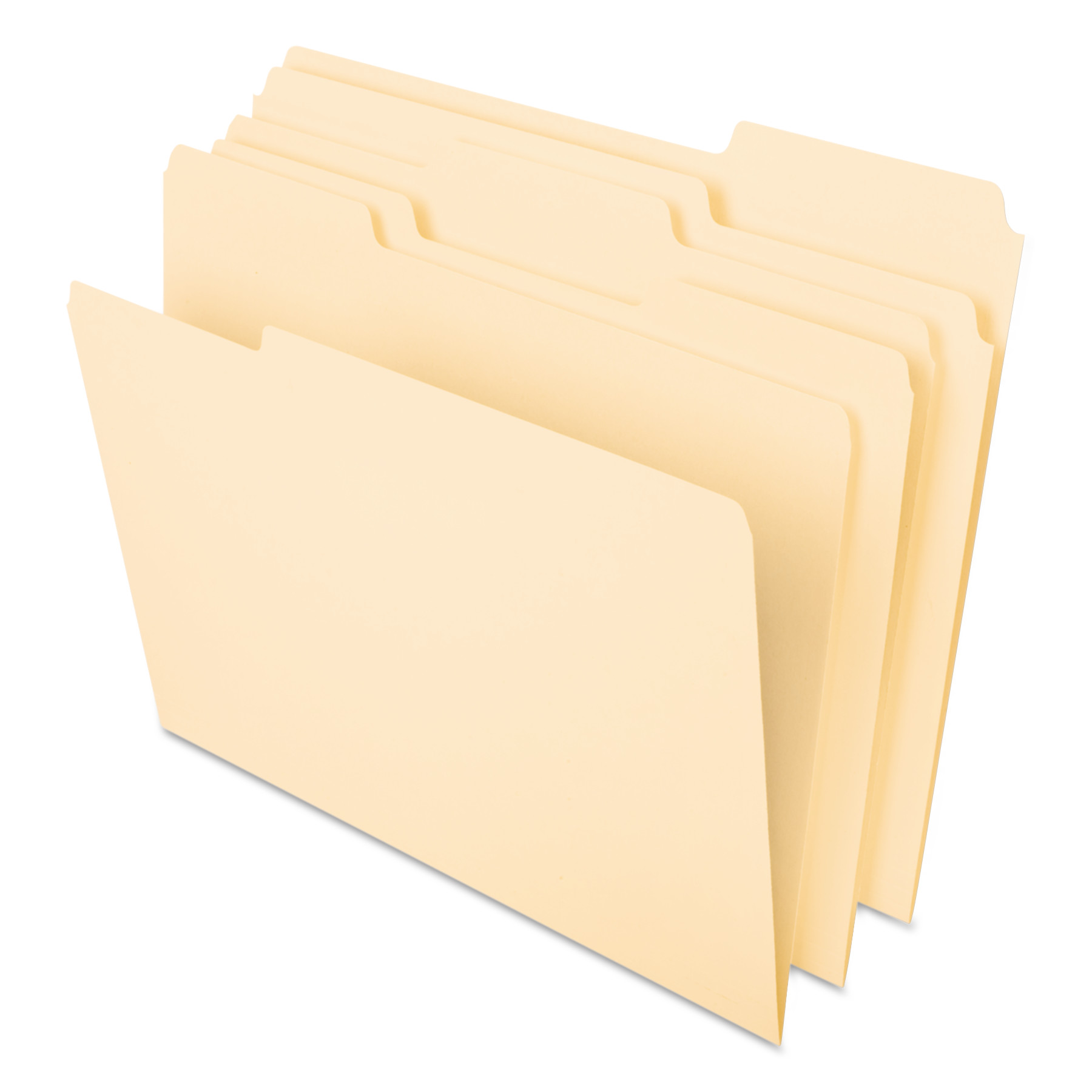 100/Box Interior File Folders 1/3 Cut Top Tab Letter Gray 