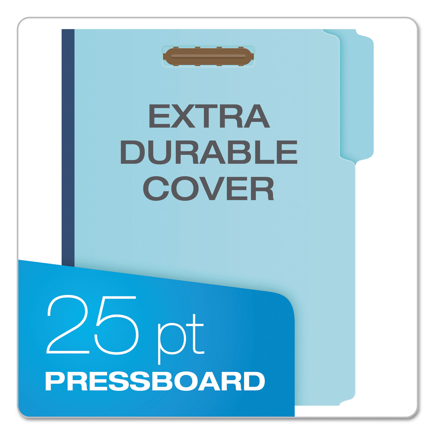 Earthwise by Heavy-Duty Pressboard Folders with Two Fasteners, 1/3-Cut Tabs, 2