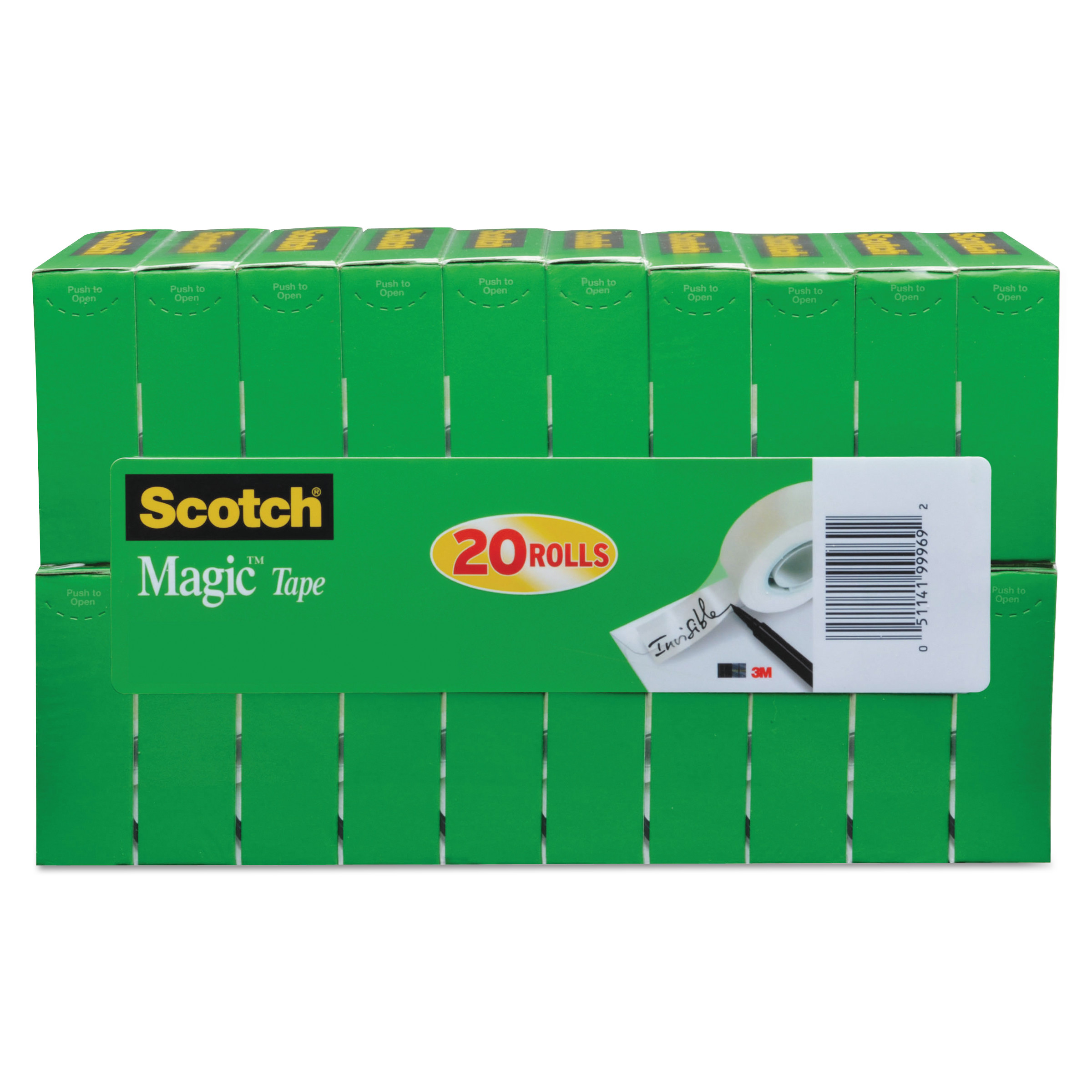  Scotch 810K20 Magic Tape Value Pack, 1 Core, 0.75 x 83.33 ft, Clear, 20/Pack (MMM810K20) 