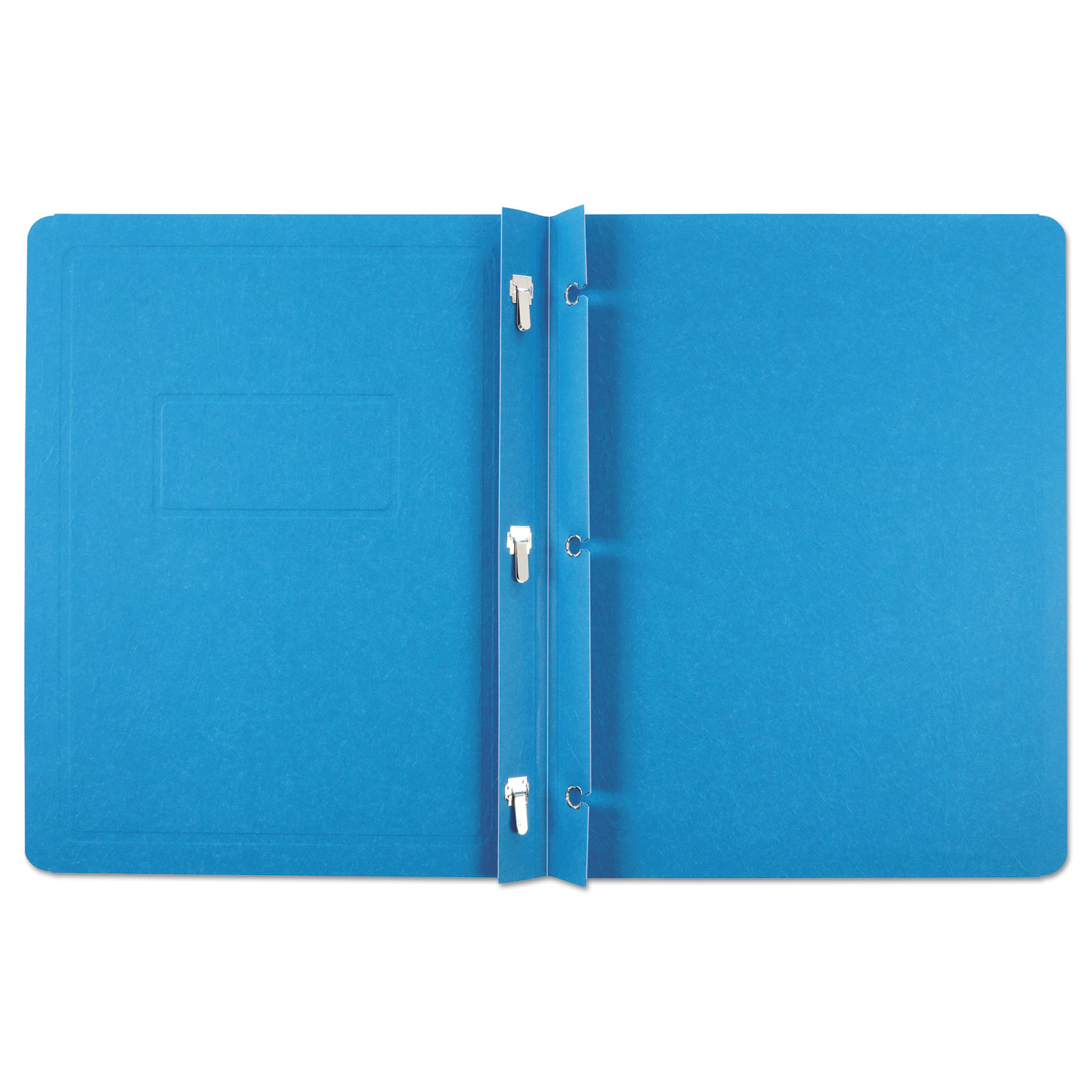 Report Cover, 3 Fasteners, Panel and Border Cover, Letter, Light Blue, 25/Box