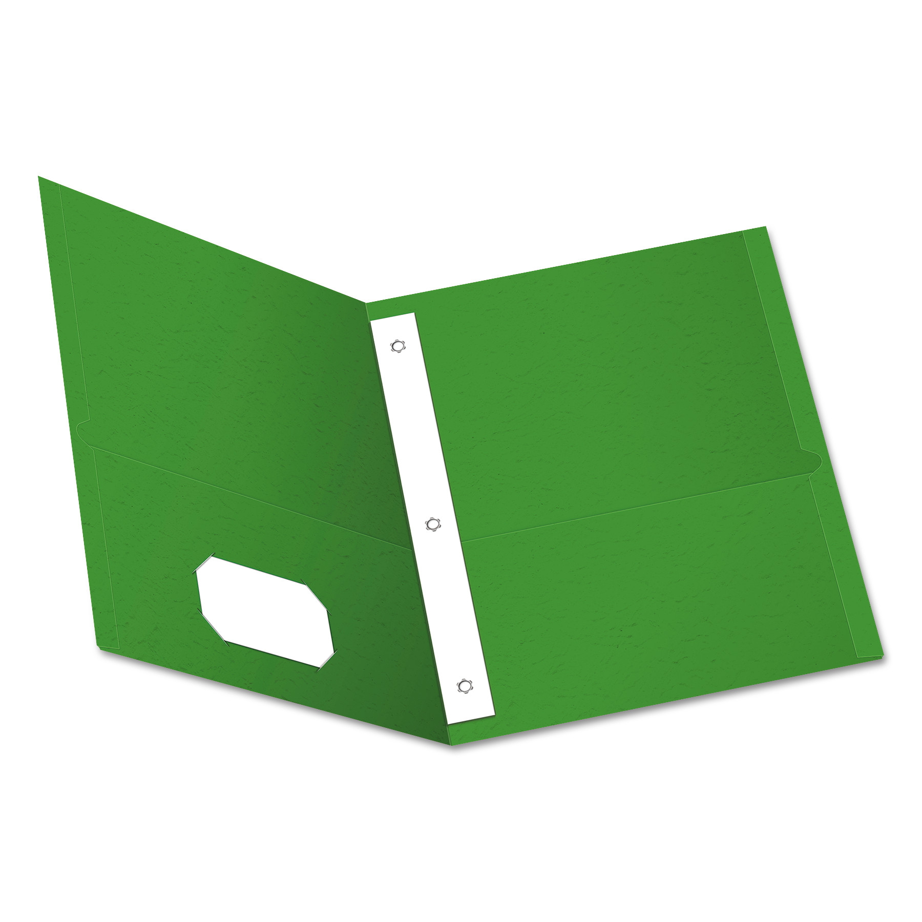  Oxford 57703 Twin-Pocket Folders with 3 Fasteners, Letter, 1/2 Capacity, Green, 25/Box (OXF57703) 