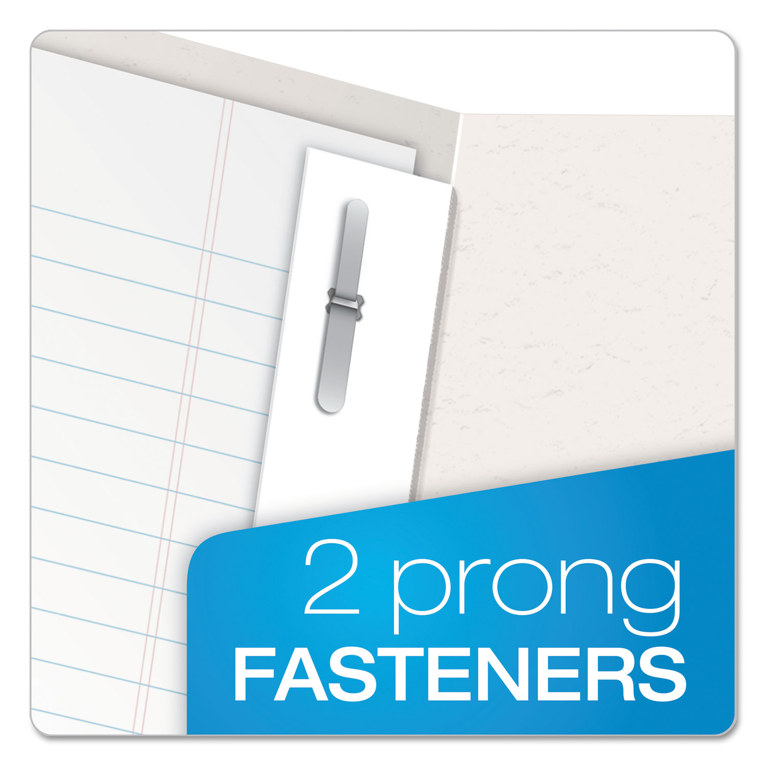 Twin-Pocket Folders with 3 Fasteners, Letter, 1/2