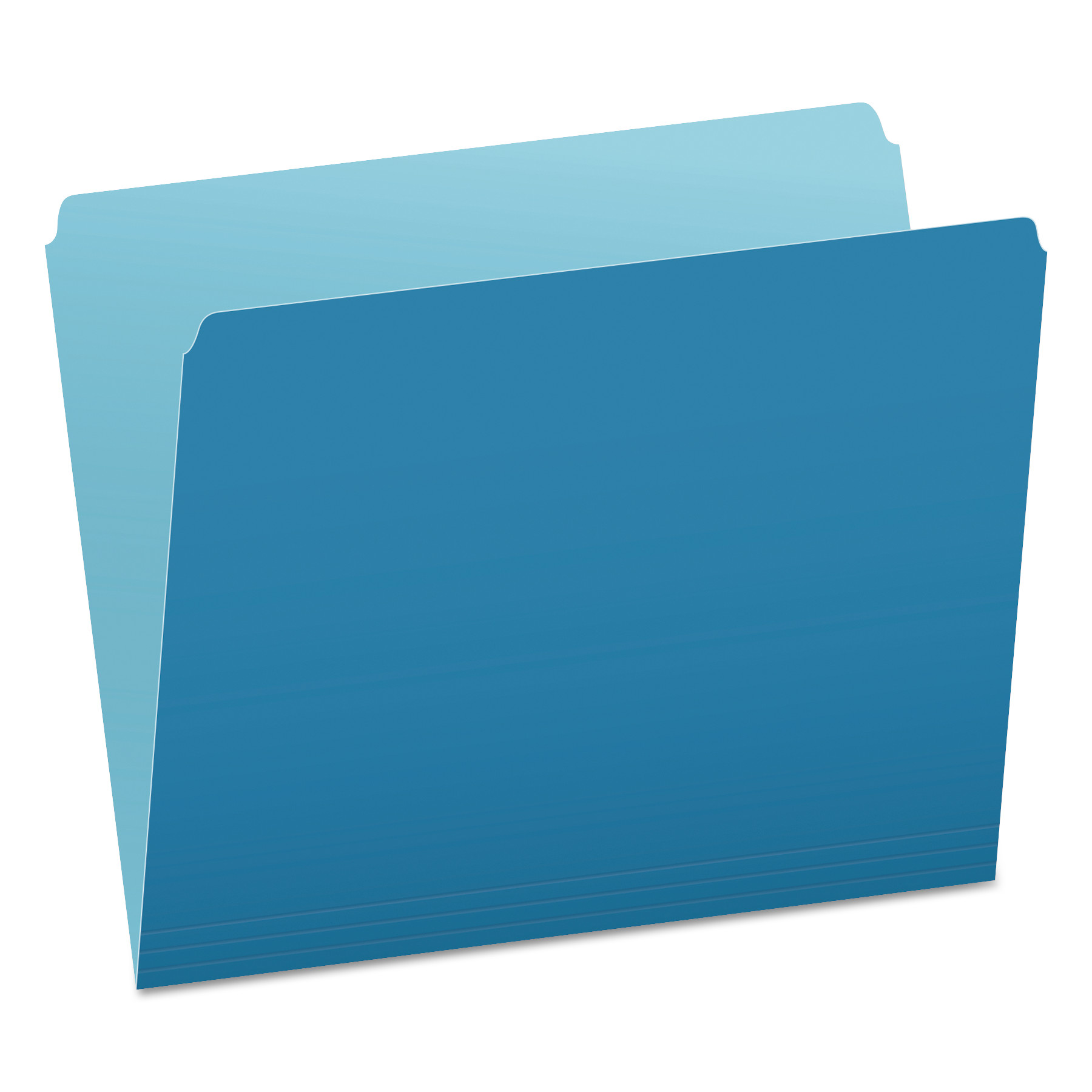 Pendaflex 152 BLU Colored File Folders, Straight Tab, Letter Size, Blue/Light Blue, 100/Box (PFX152BLU) 