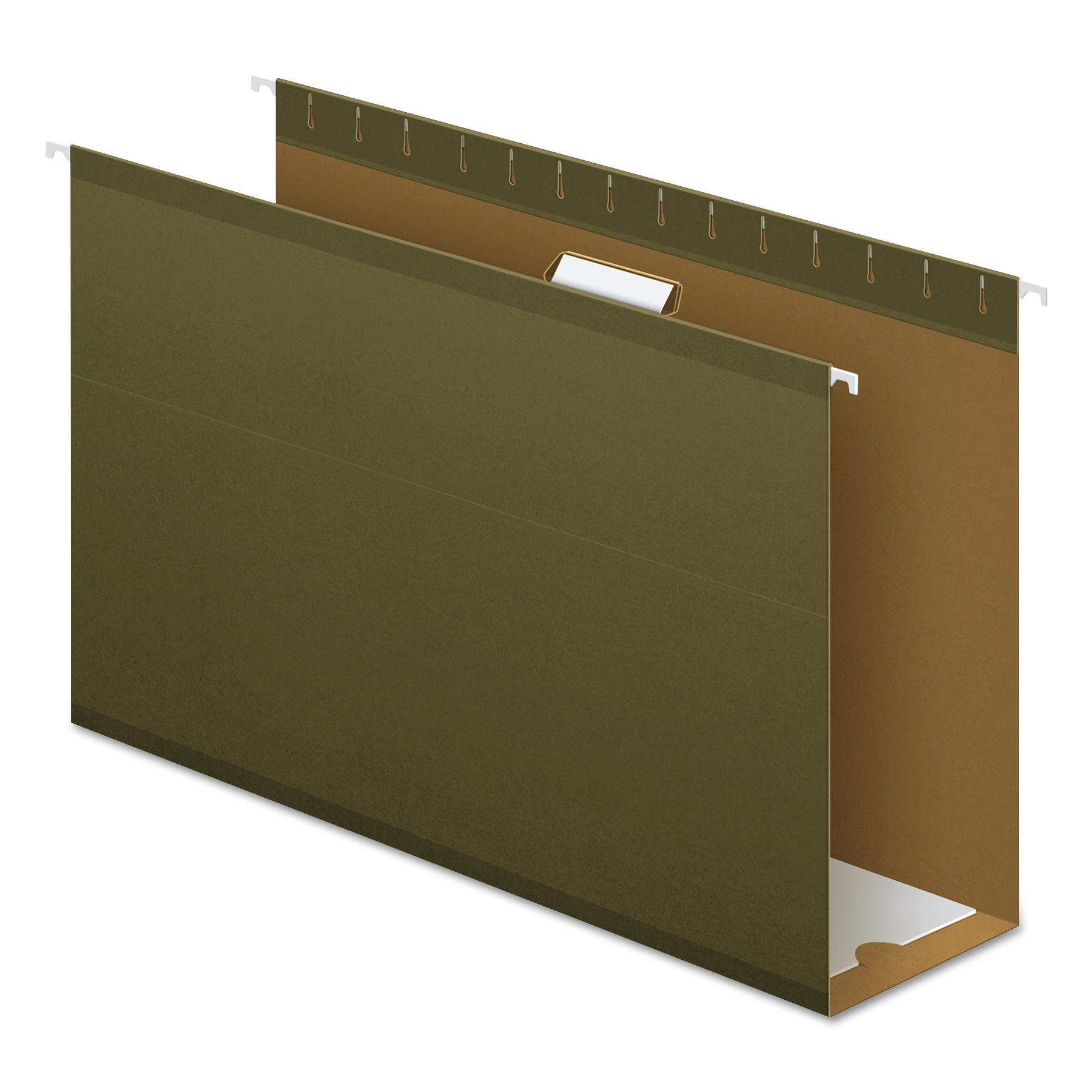  Pendaflex 04153X4 Extra Capacity Reinforced Hanging File Folders with Box Bottom, Legal Size, 1/5-Cut Tab, Standard Green, 25/Box (PFX4153X4) 