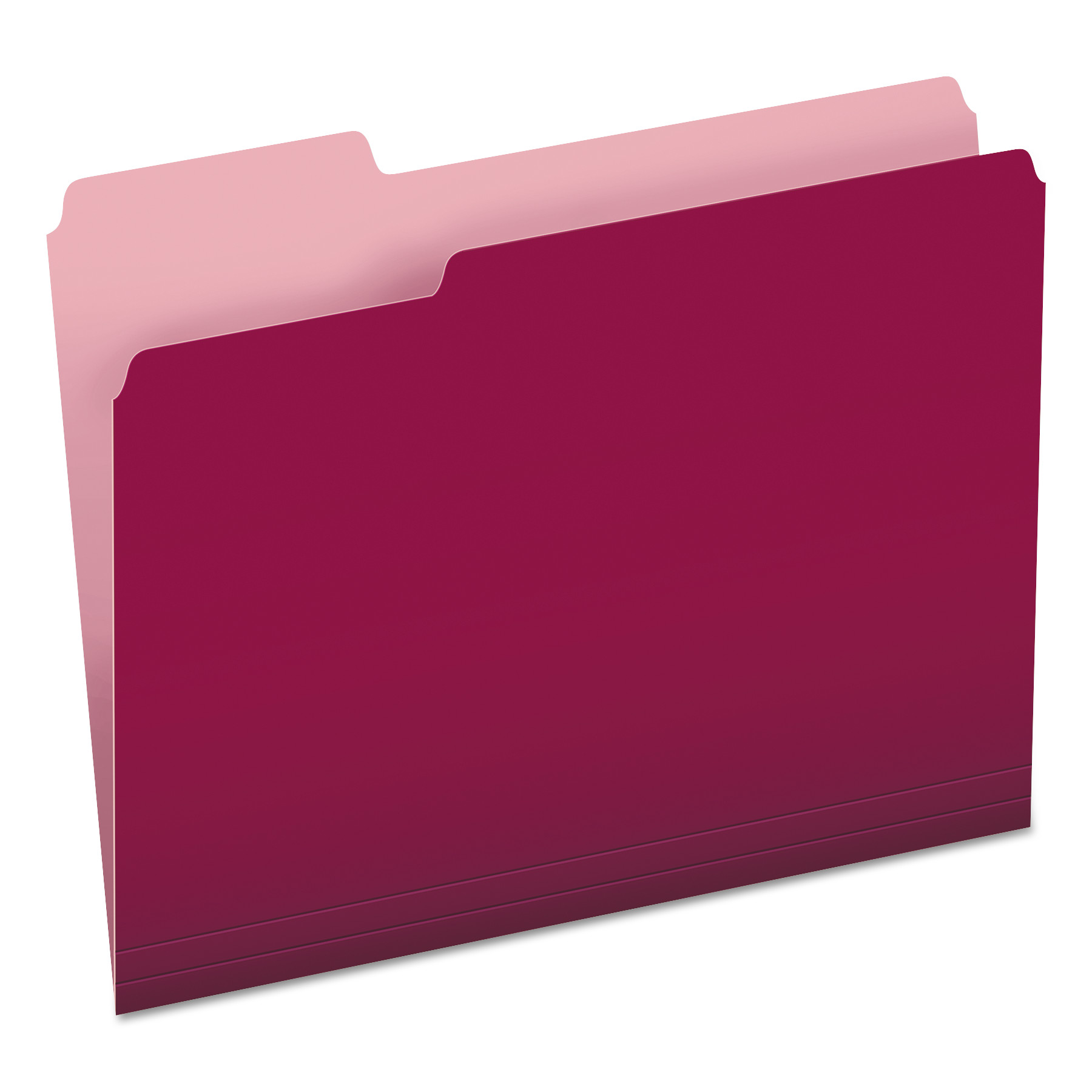  Pendaflex 152 1/3 BUR Colored File Folders, 1/3-Cut Tabs, Letter Size, Burgundy/Light Burgundy, 100/Box (PFX15213BUR) 