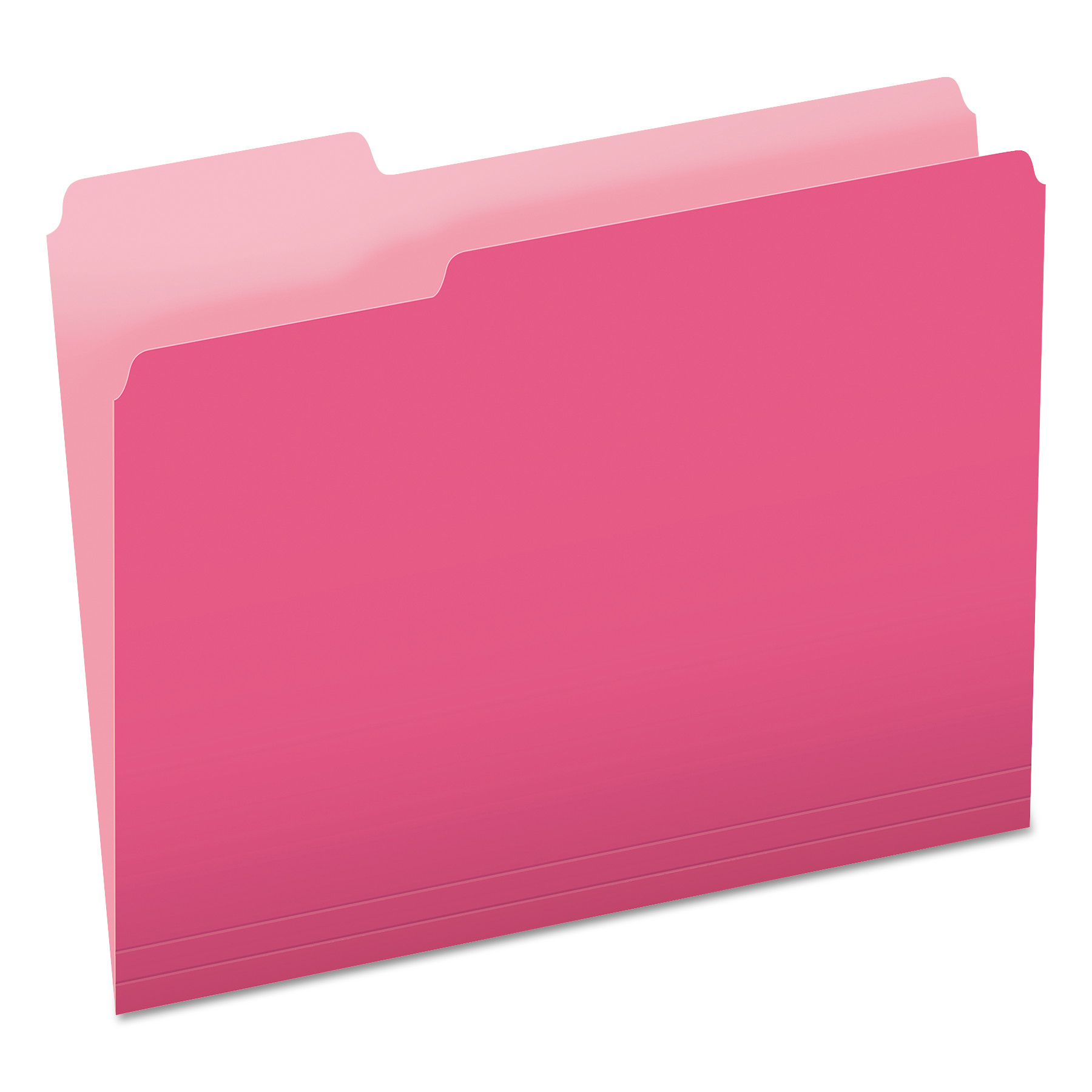 Colored Folders, 1/3-Cut Assorted, Size, Pink/Light Pink, 100/Box Reliable Paper