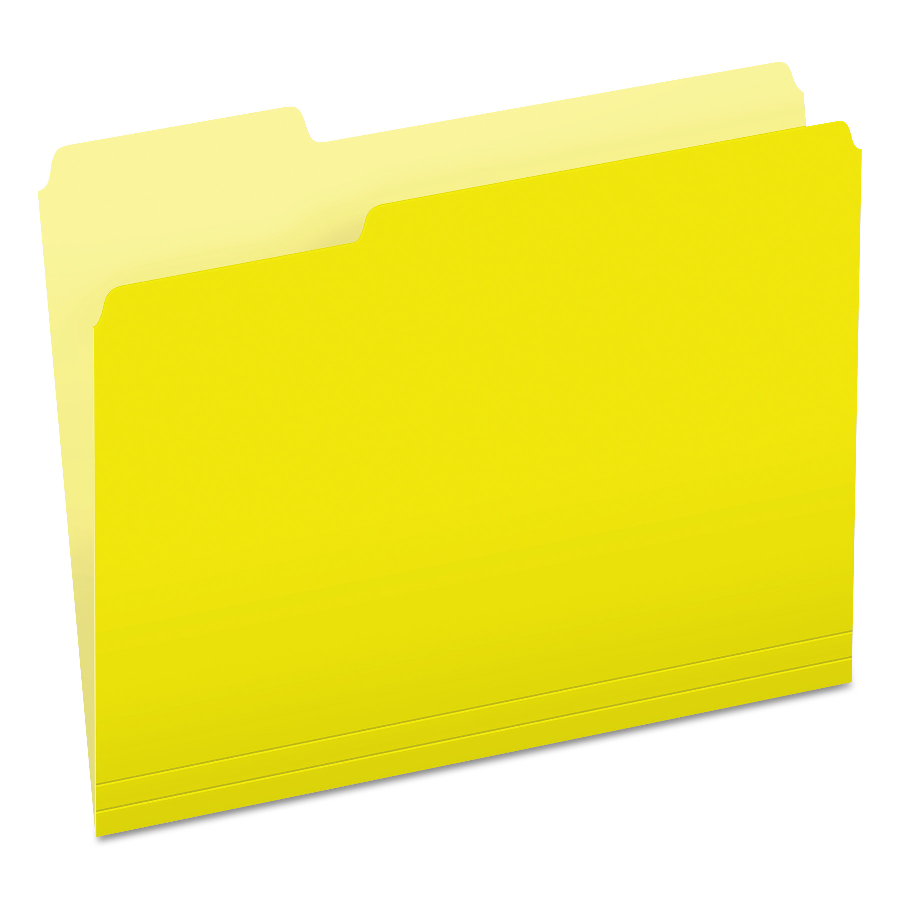  Pendaflex 152 1/3 YEL Colored File Folders, 1/3-Cut Tabs, Letter Size, Yellowith Light Yellow, 100/Box (PFX15213YEL) 