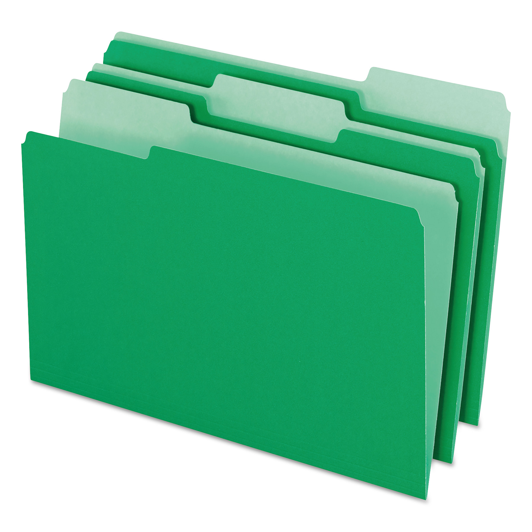  Pendaflex 153 1/3 BGR Colored File Folders, 1/3-Cut Tabs, Legal Size, Green/Light Green, 100/Box (PFX15313BGR) 