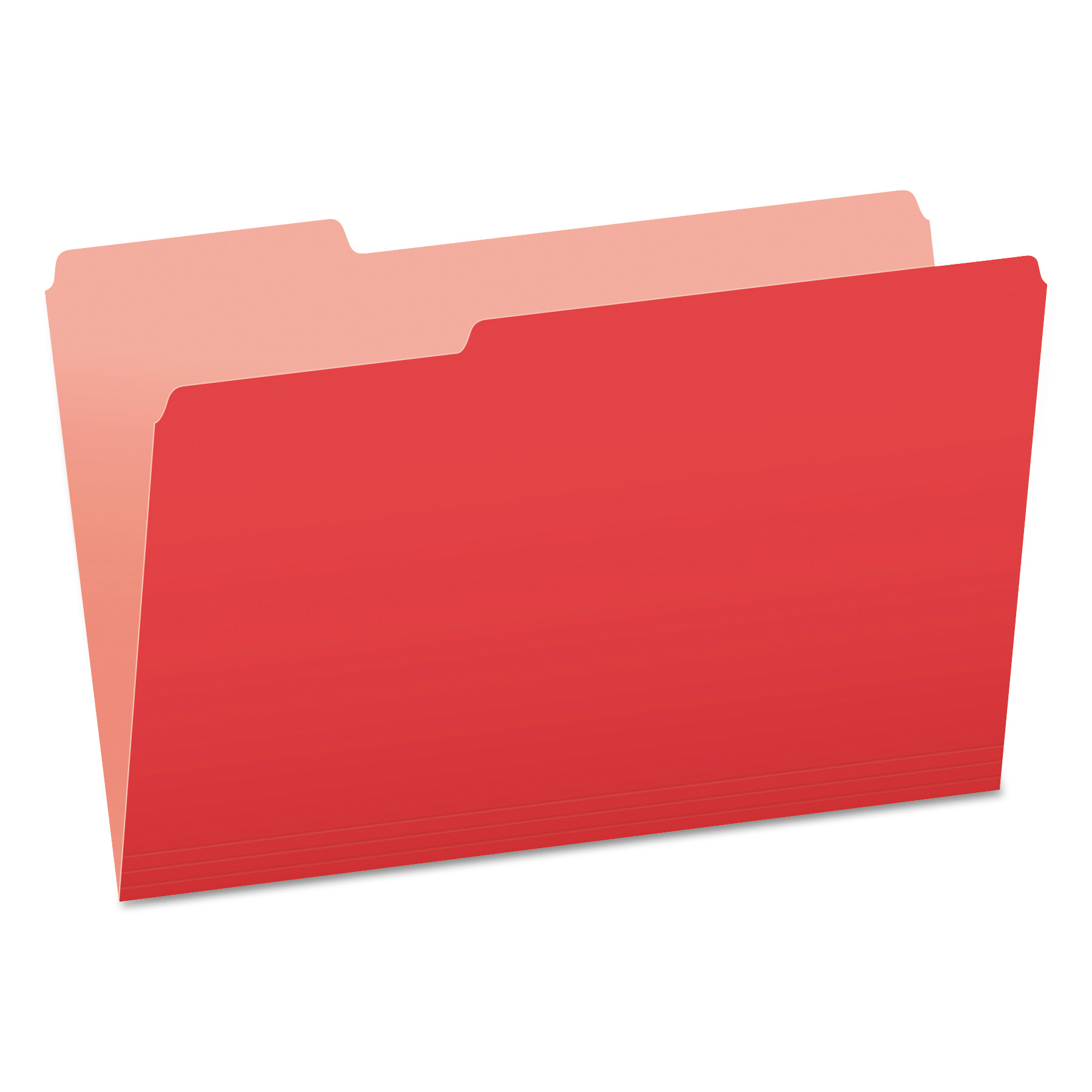  Pendaflex 153 1/3 RED Colored File Folders, 1/3-Cut Tabs, Legal Size, Red/Light Red, 100/Box (PFX15313RED) 