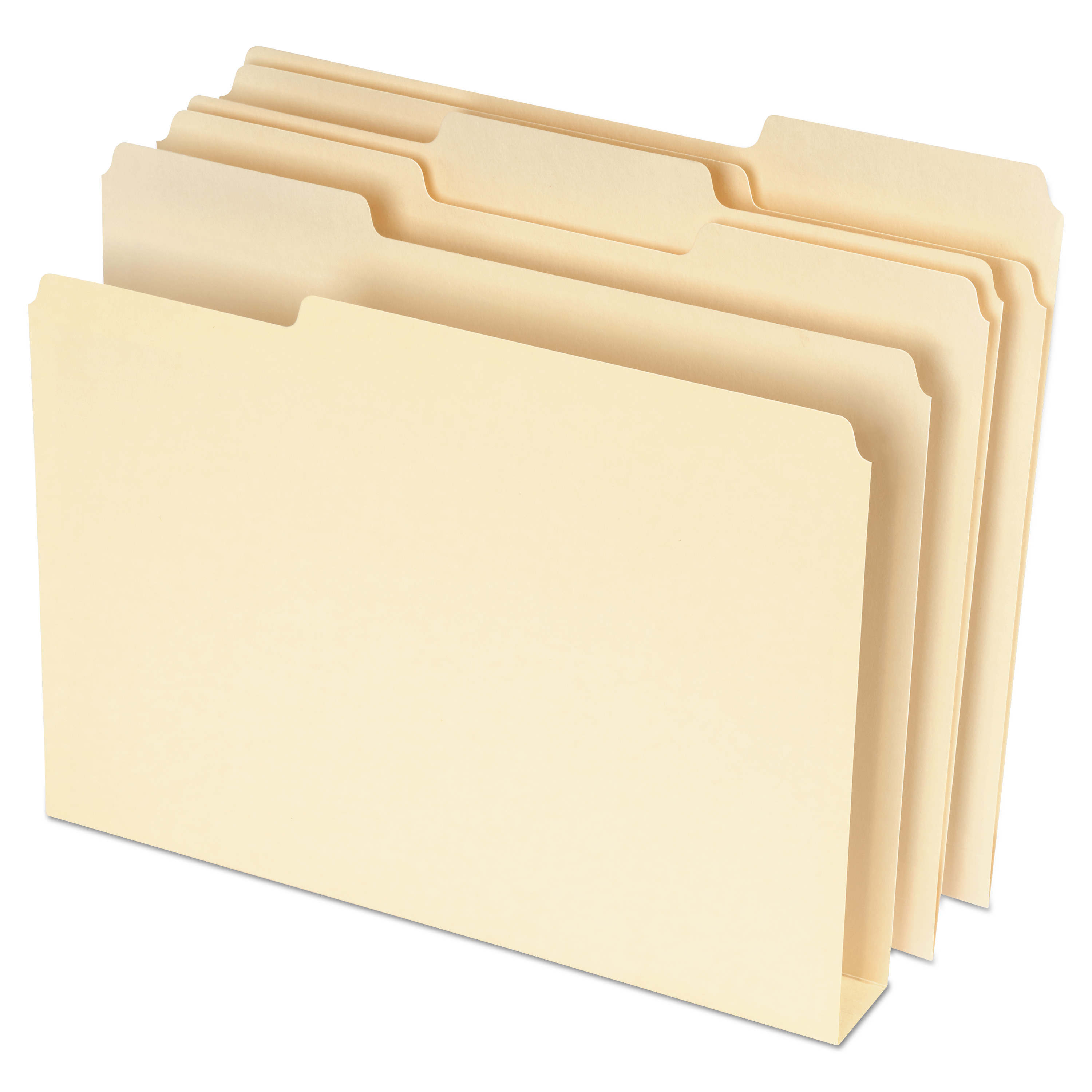 Double Stuff File Folders, 1/3-Cut Tabs: Assorted, Letter Size, Manila ...