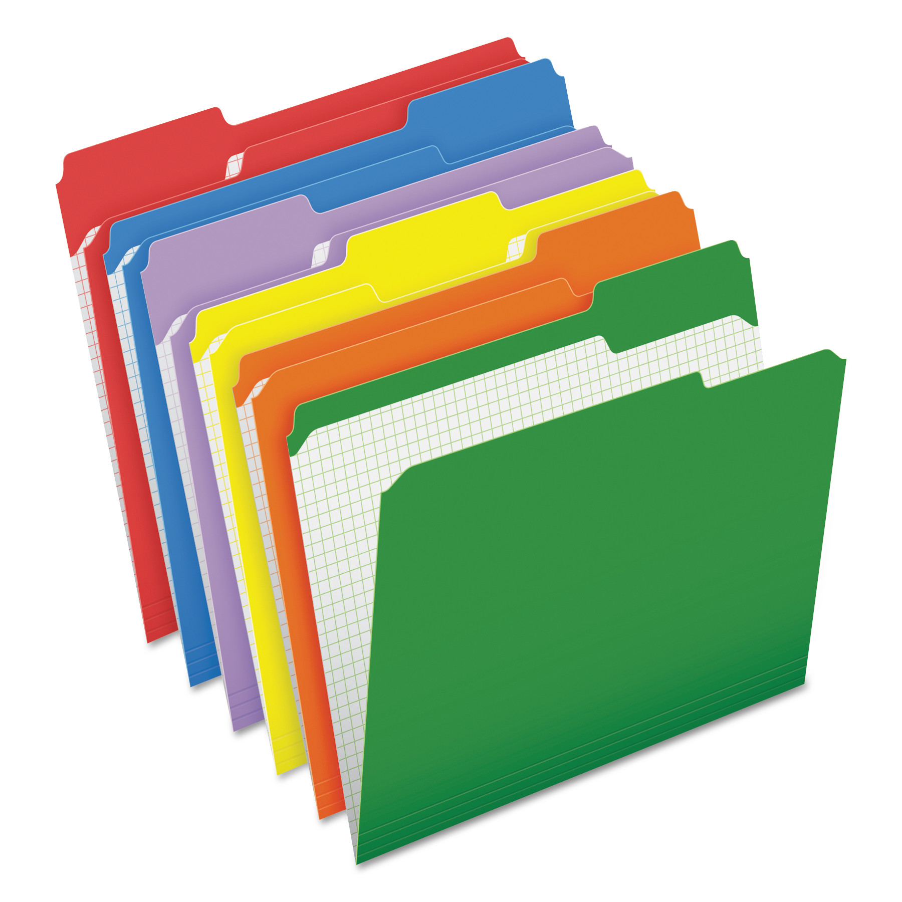 4-Color 1/3-Cut Tabs 03086 1 Pack Assorted Colors Assorted Bright Green, Yellow, Red, Blue Two-Tone Color File Folders Letter Size 36 Pack 