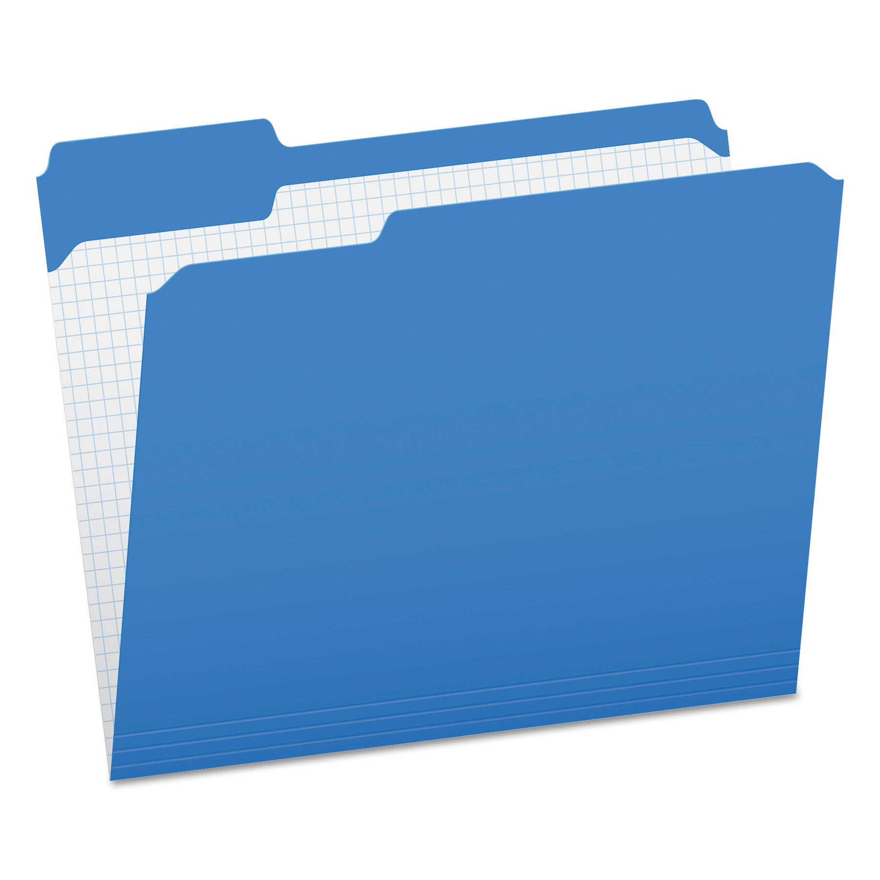Letter 100/Box Blue Reinforced Top Tab File Folders Sold as 100 Each 1/3 Cut 