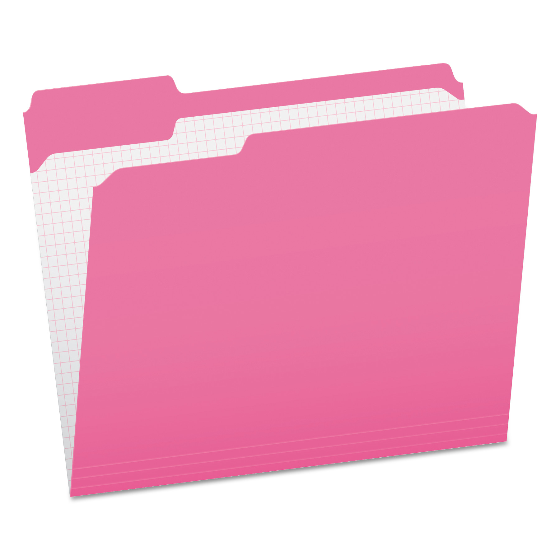  Pendaflex R152 1/3 PIN Double-Ply Reinforced Top Tab Colored File Folders, 1/3-Cut Tabs, Letter Size, Pink, 100/Box (PFXR15213PIN) 