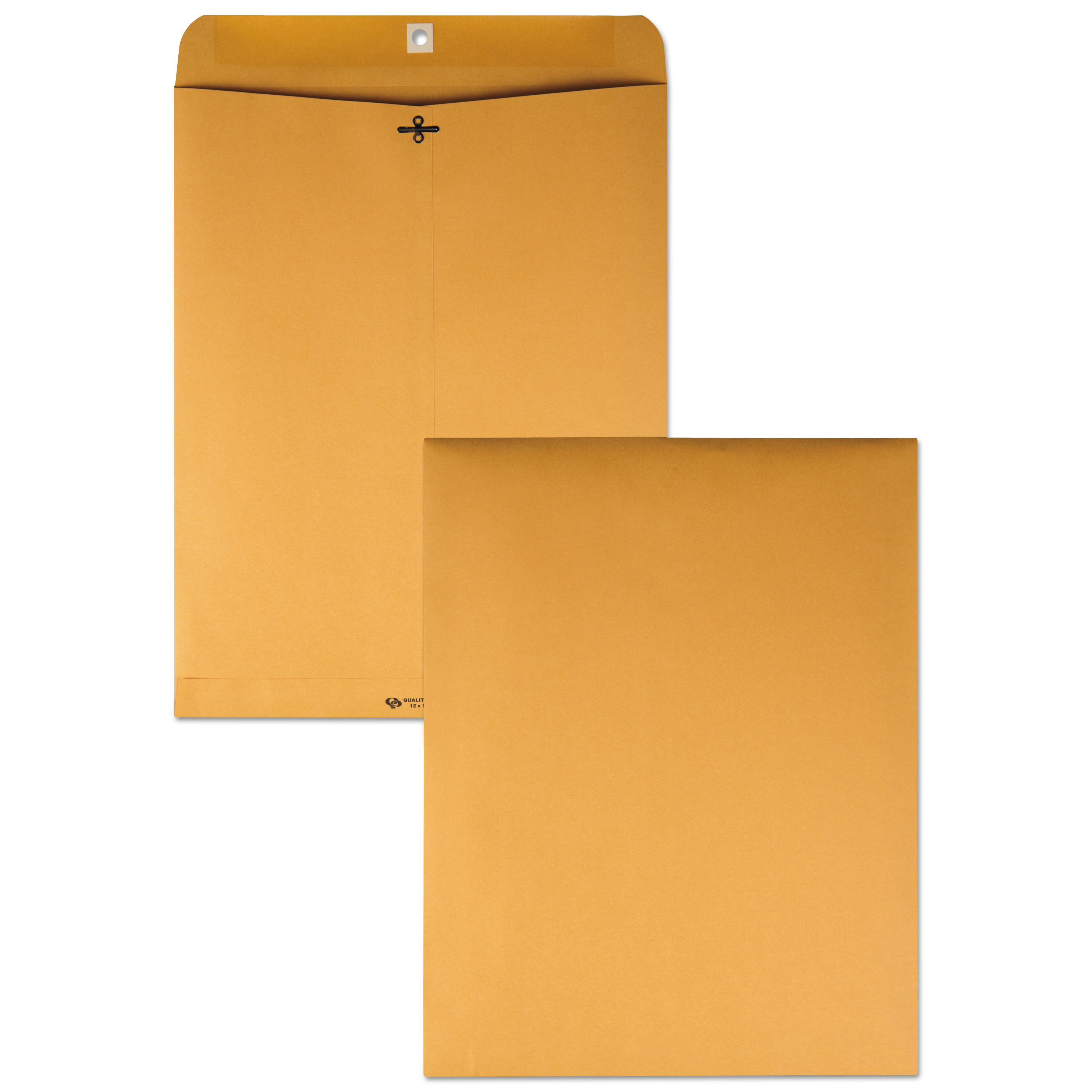 Clasp Envelope, 28 lb Bond Weight Kraft, #95, Square Flap, Clasp/Gummed Closure, 10 x 12, Brown Kraft, 100/Box