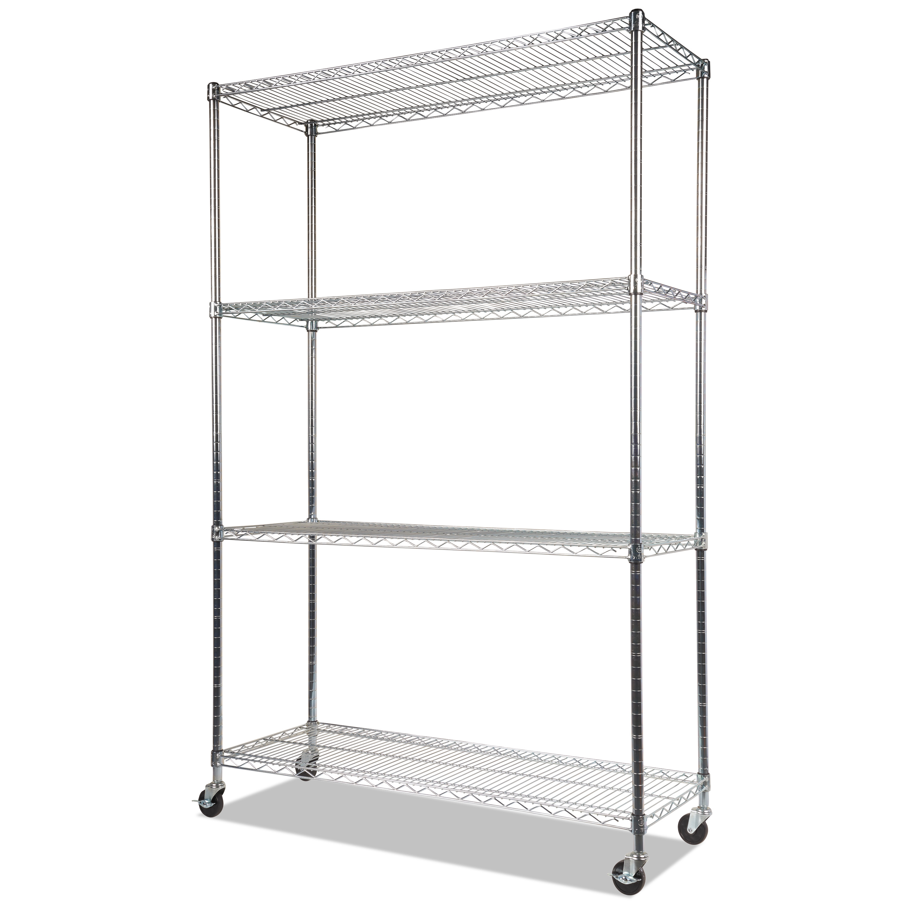 NSF Certified 4Shelf Wire Shelving Kit with Casters Zerbee