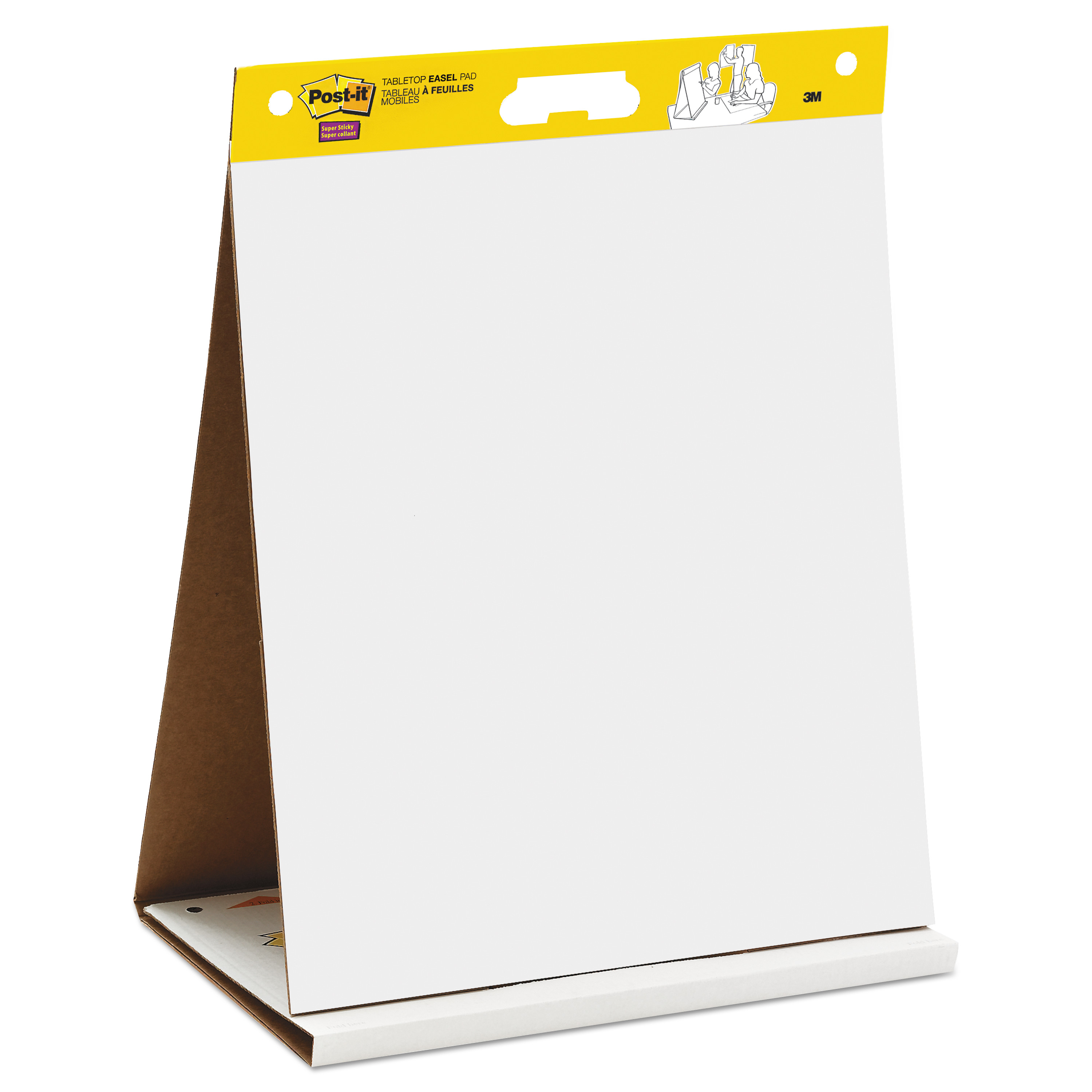  Post-it Easel Pads Super Sticky 563R Self-Stick Tabletop Easel Pad, 20 x 23, White, 20 Sheets (MMM563R) 