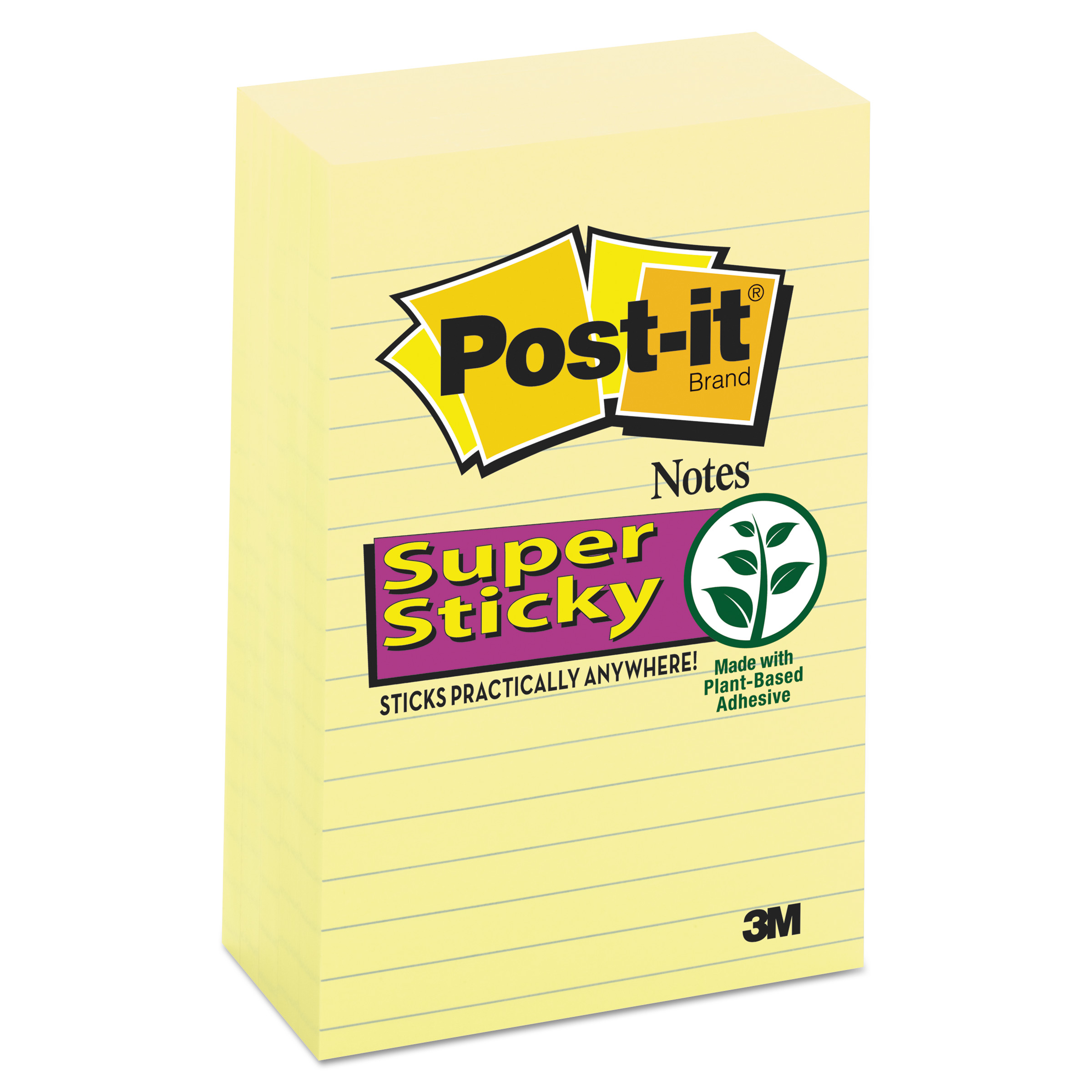 Canary Yellow Note Pads, Lined, 4 x 6, 90-Sheet, 5/Pack