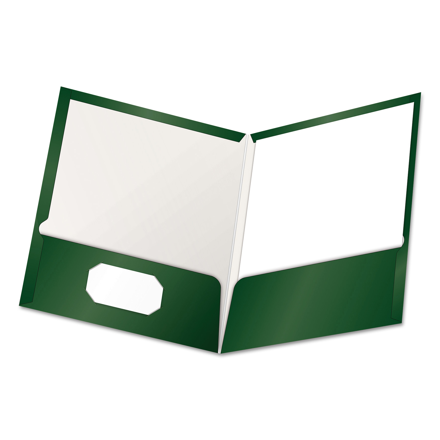  Oxford 51717 High Gloss Laminated Paperboard Folder, 100-Sheet Capacity, Green, 25/Box (OXF51717) 