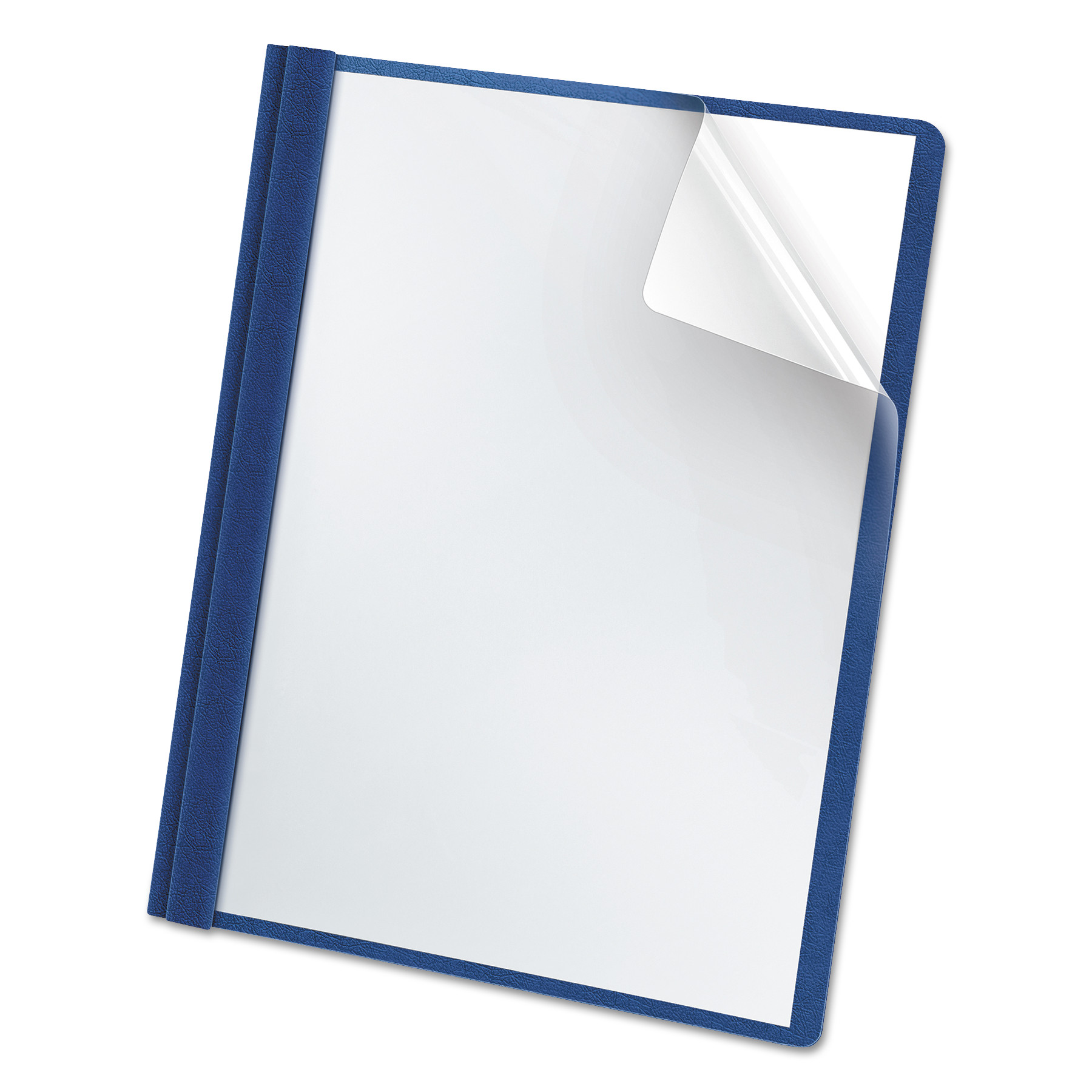 Oxford 58801EE Premium Paper Clear Front Cover, 3 Fasteners, Letter,  Blue, 25/Box (OXF58801) 