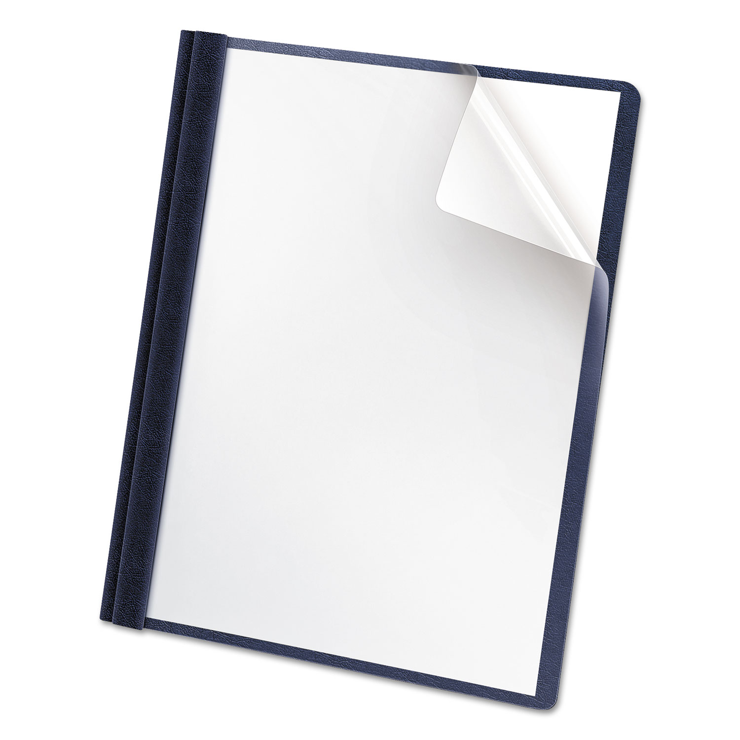  Oxford 58802EE Premium Paper Clear Front Cover, 3 Fasteners, Letter, Blue, 25/Box (OXF58802) 