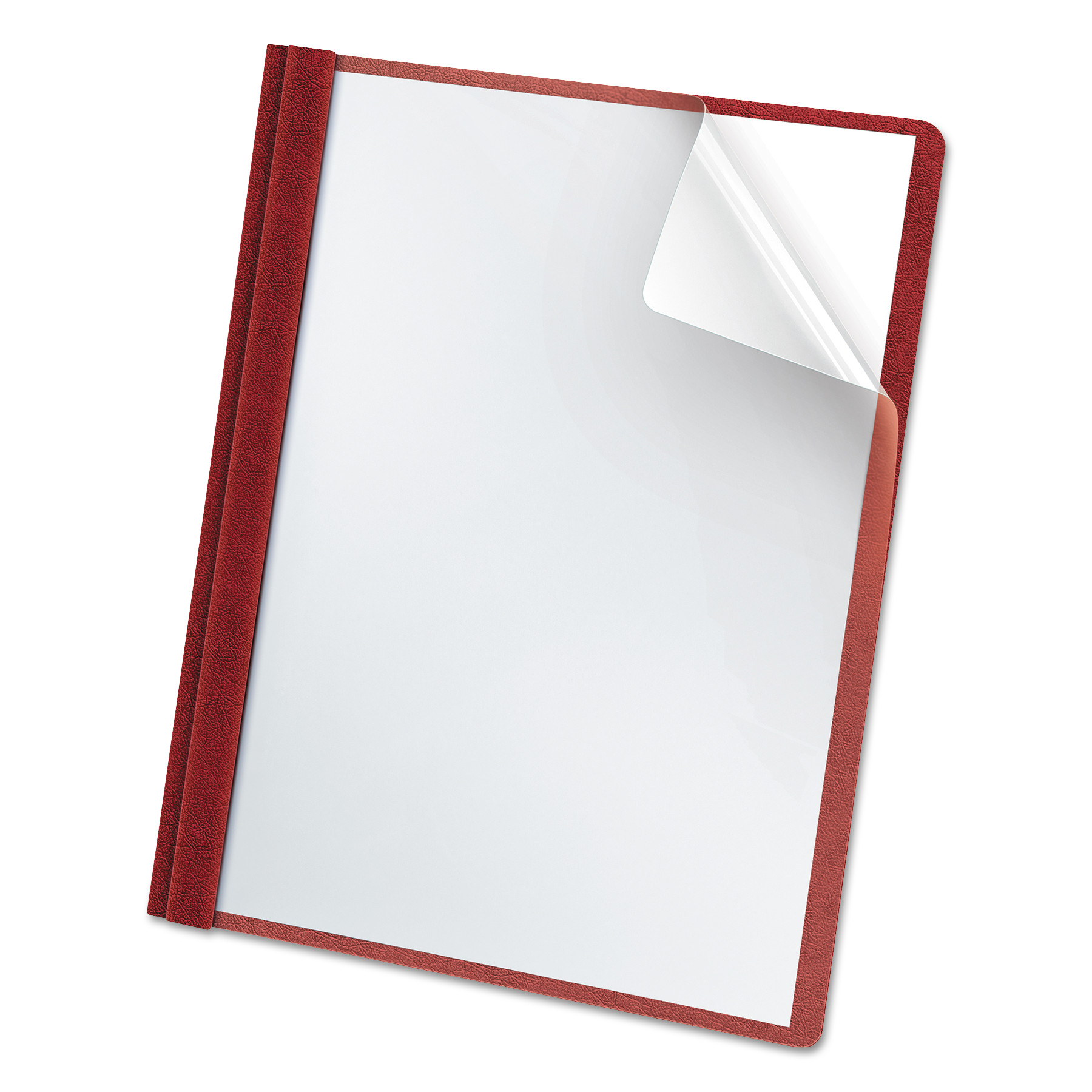  Oxford 58811 Premium Paper Clear Front Cover, 3 Fasteners, Letter, Red, 25/Box (OXF58811) 