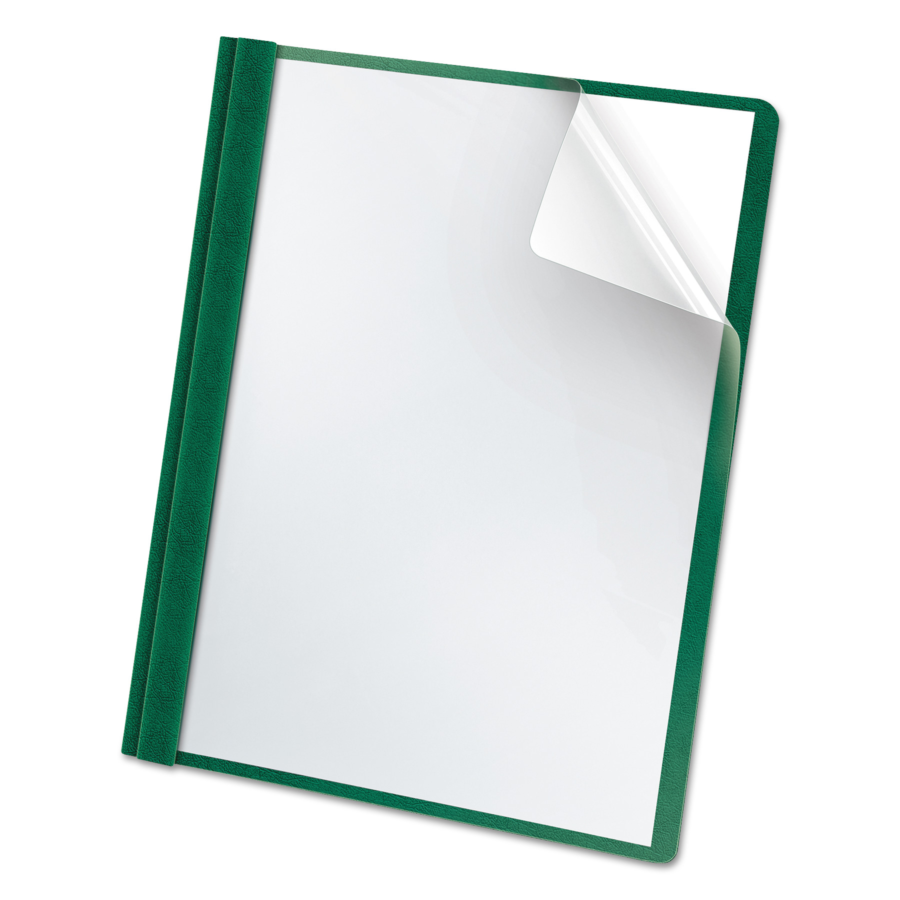  Oxford 58817 Premium Paper Clear Front Cover, 3 Fasteners, Letter, Green, 25/Box (OXF58817) 