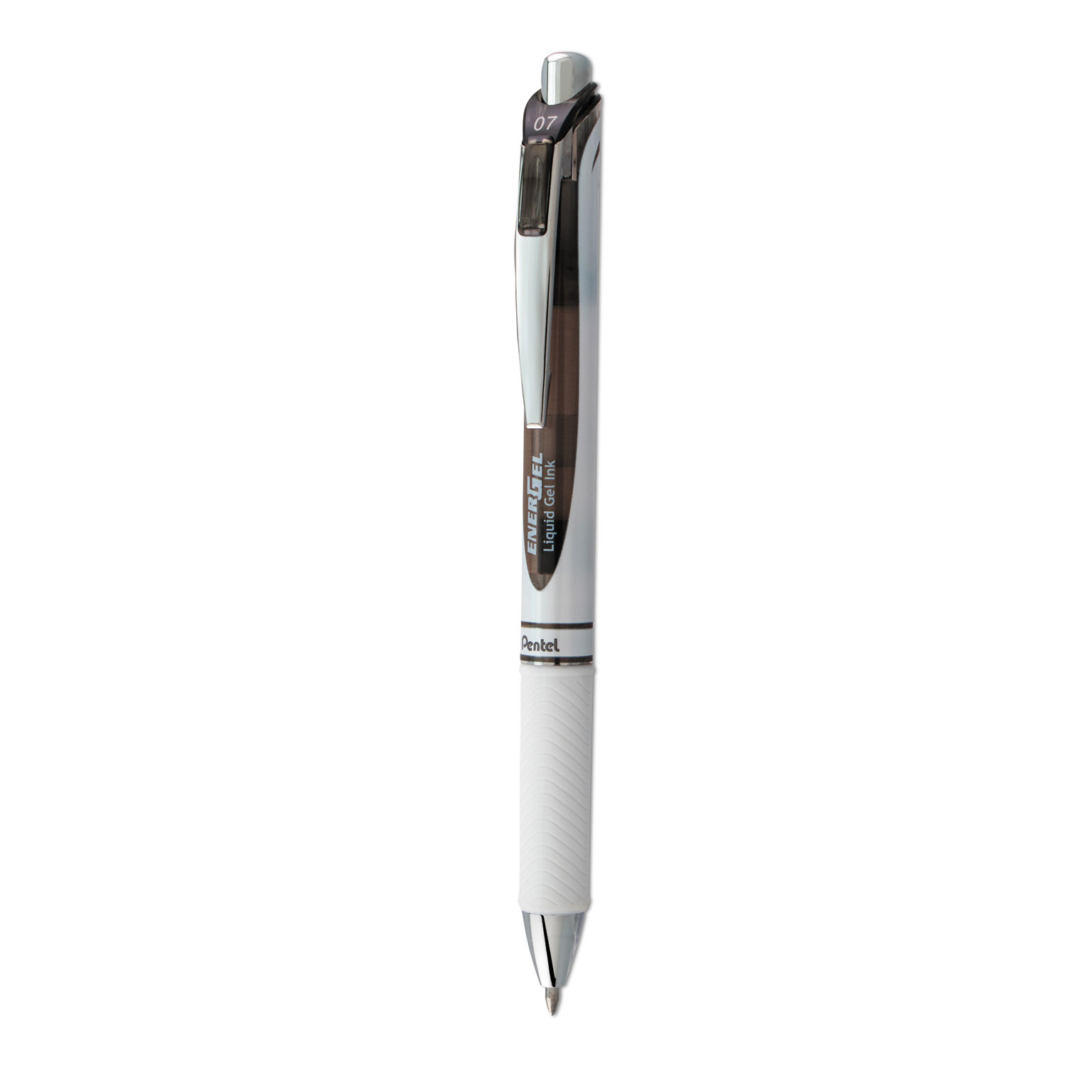 Pentel® EnerGel Alloy Gel Pen, Retractable, Medium 0.7 mm, Black Ink, Gold  Barrel