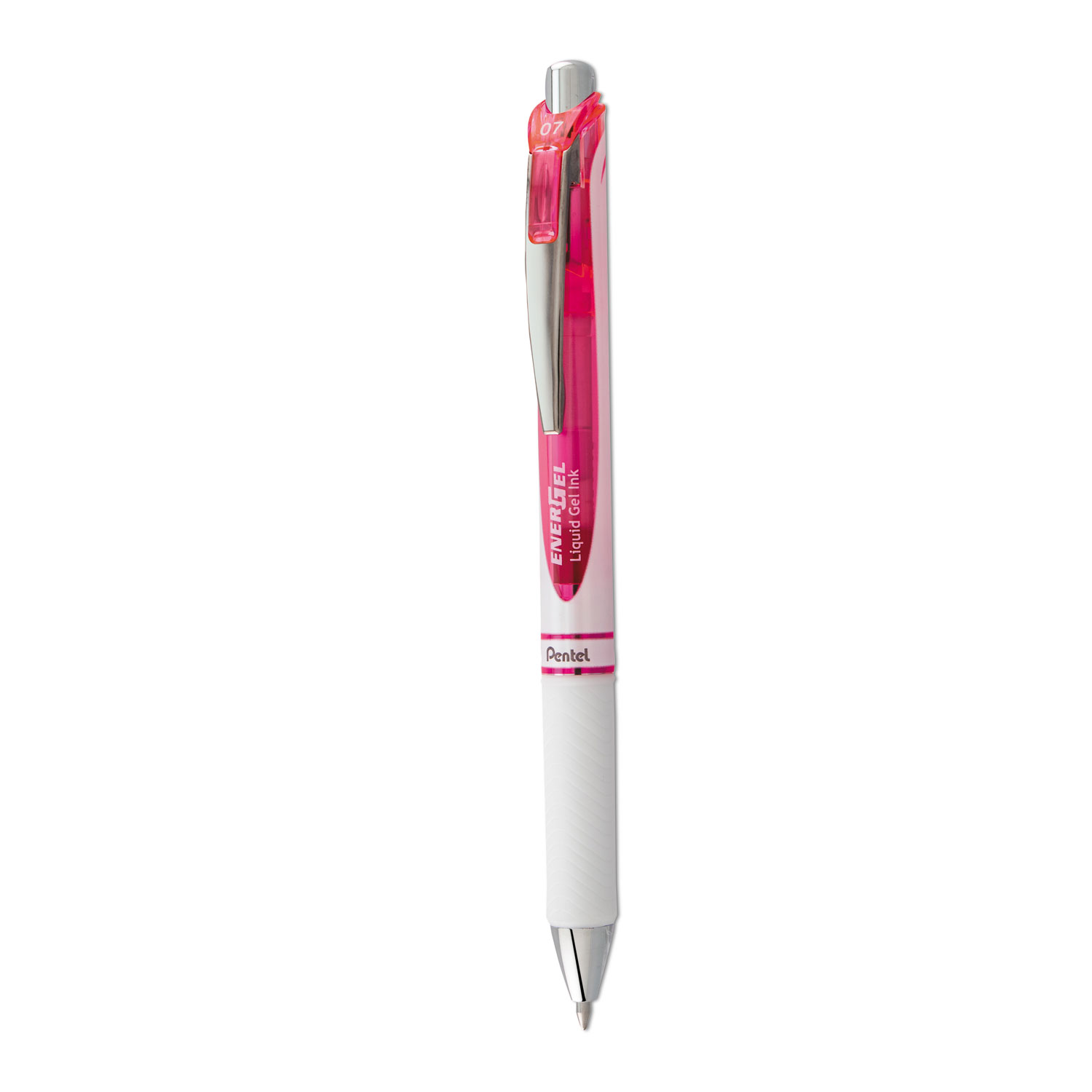  Pentel BL77PW-P EnerGel RTX Retractable Gel Pen, 0.7mm, Pink Ink, White/Pink Barrel (PENBL77PWP) 