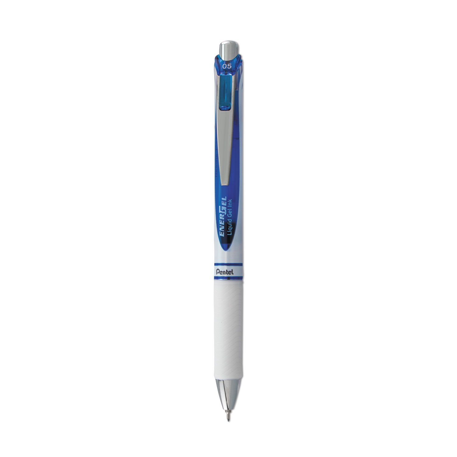  Pentel BLN75PW-C EnerGel RTX Retractable Gel Pen, Fine 0.5mm, Blue Ink, White/Blue Barrel (PENBLN75PWC) 