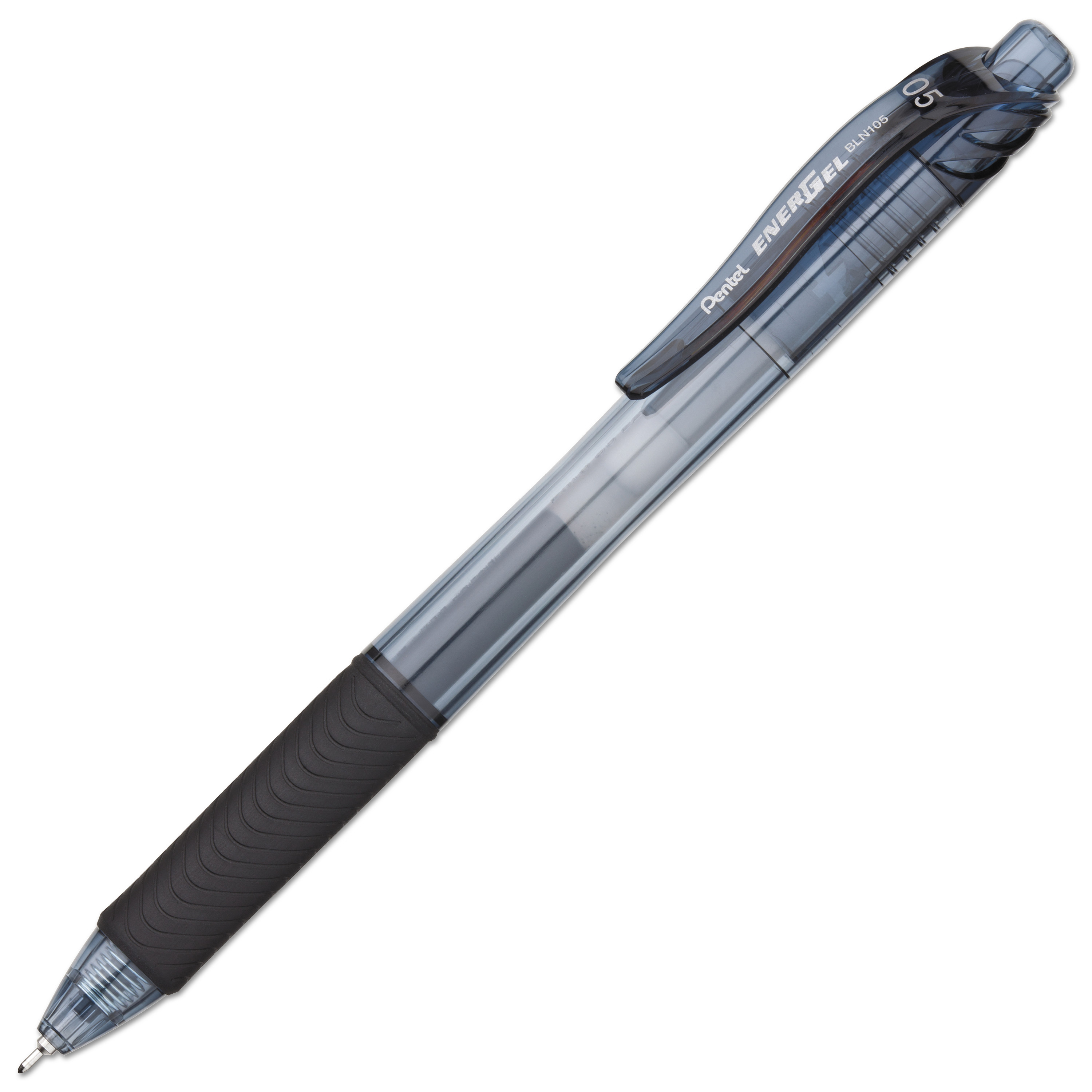 EnerGel-X Retractable Gel Pen, 0.5mm Needle Tip, Black Ink/Barrel, Dozen
