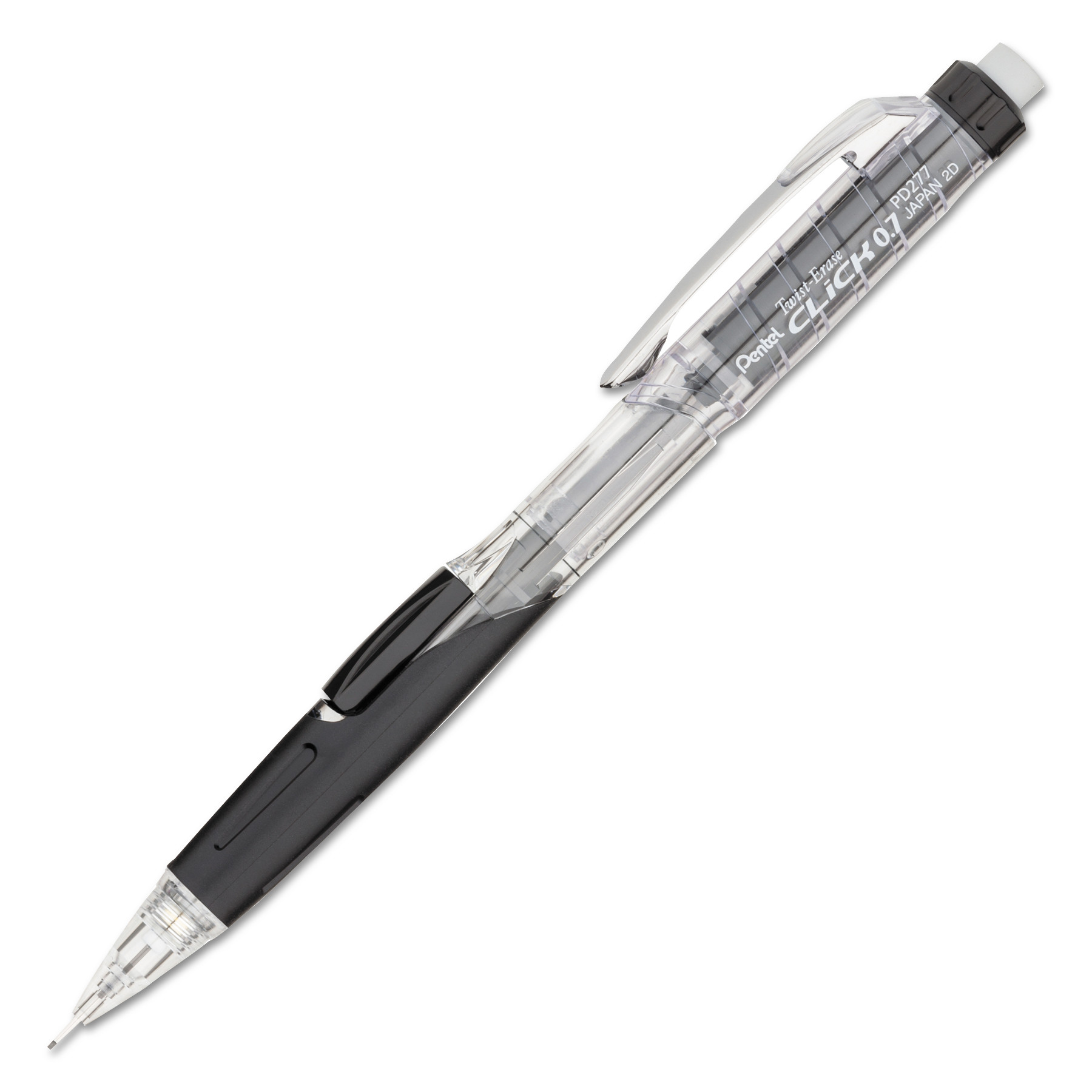  Pentel PD277TA Twist-Erase CLICK Mechanical Pencil, 0.7 mm, HB (#2.5), Black Lead, Black Barrel (PENPD277TA) 