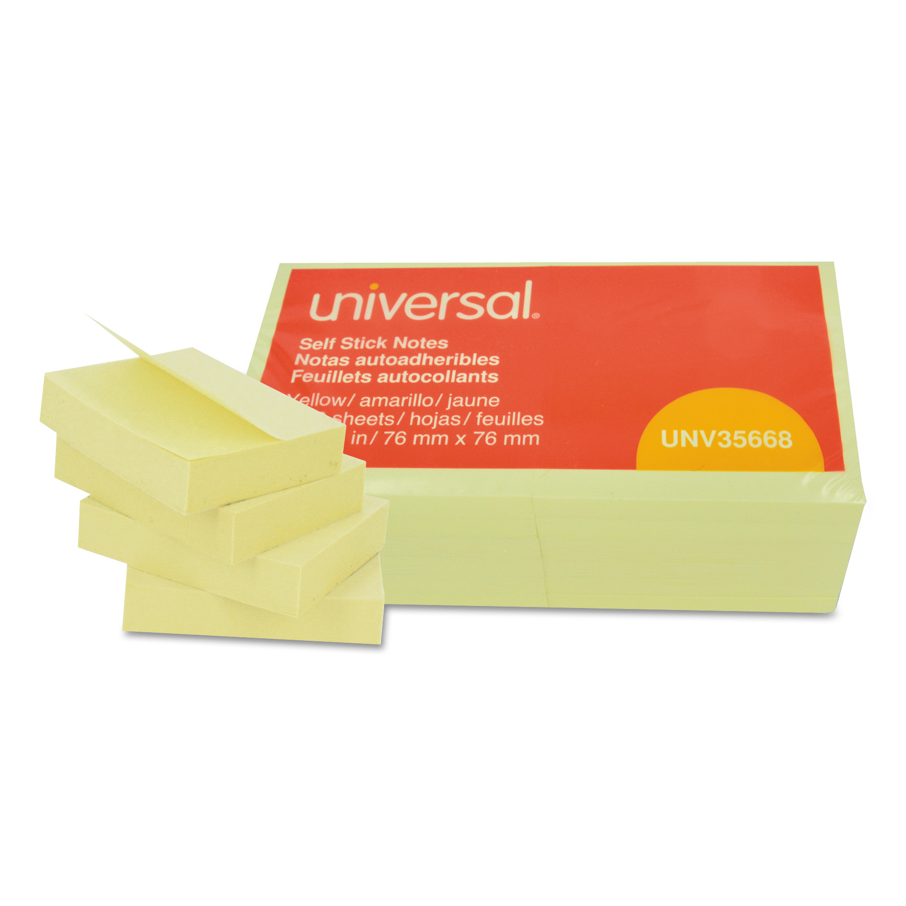 UNV35668 Universal® Self Stick Notes 3 x 3 Zuma