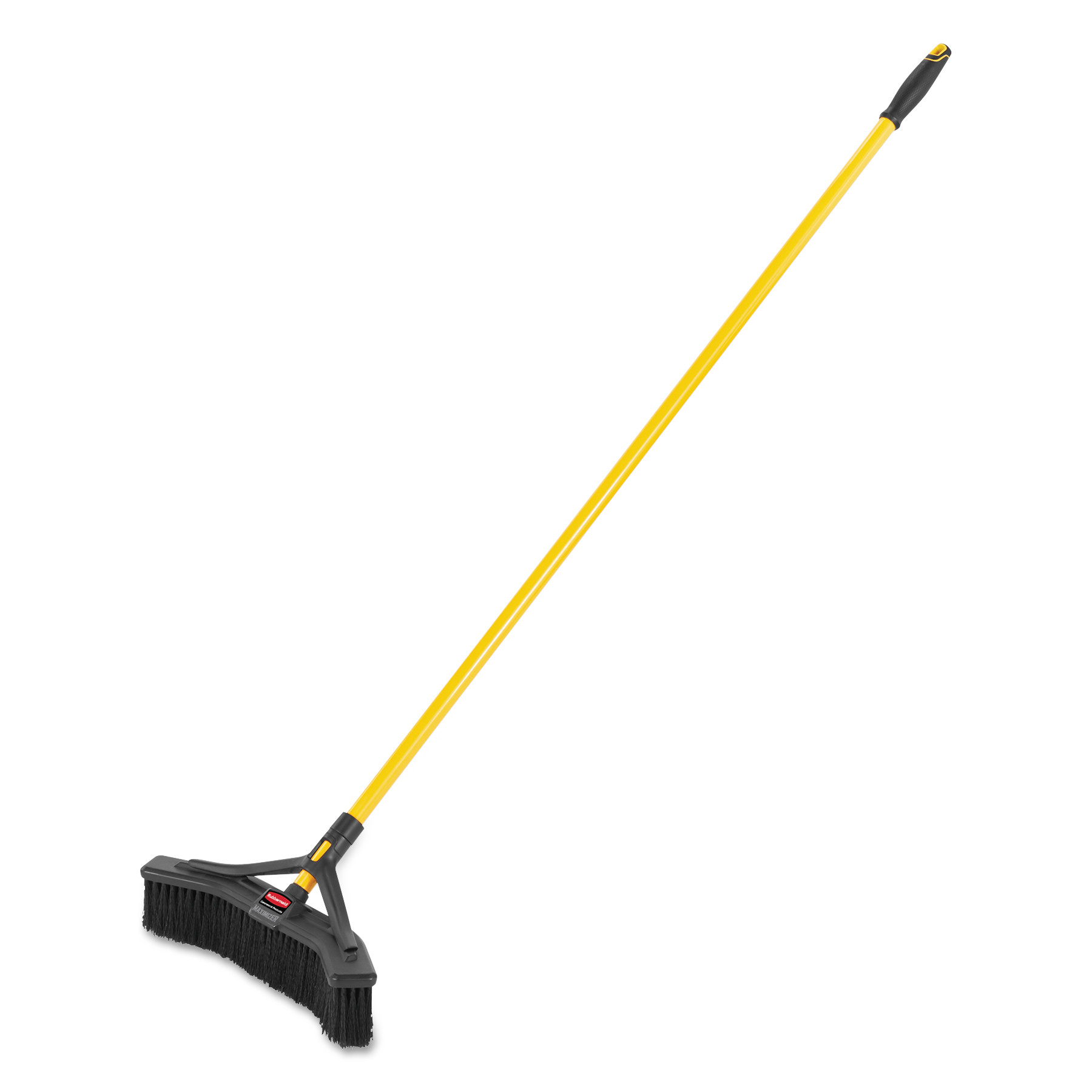  Rubbermaid Commercial 2018727 Maximizer Push-to-Center Broom, 18, Polypropylene Bristles, Yellow/Black (RCP2018727) 