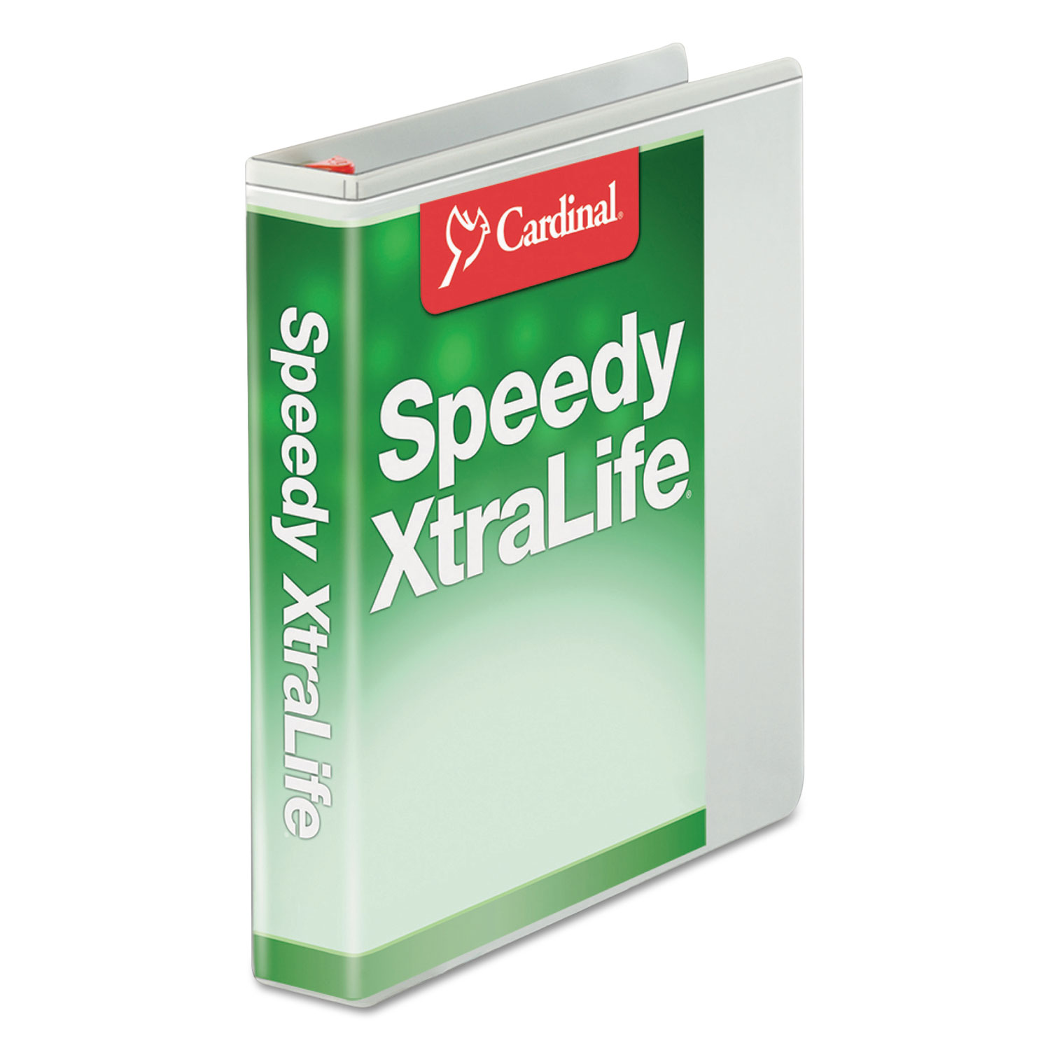 Cardinal® Speedy XtraLife Non-Stick Locking Slant-D Ring Binder, 3 Rings, 1 Capacity, 11 x 8.5, White