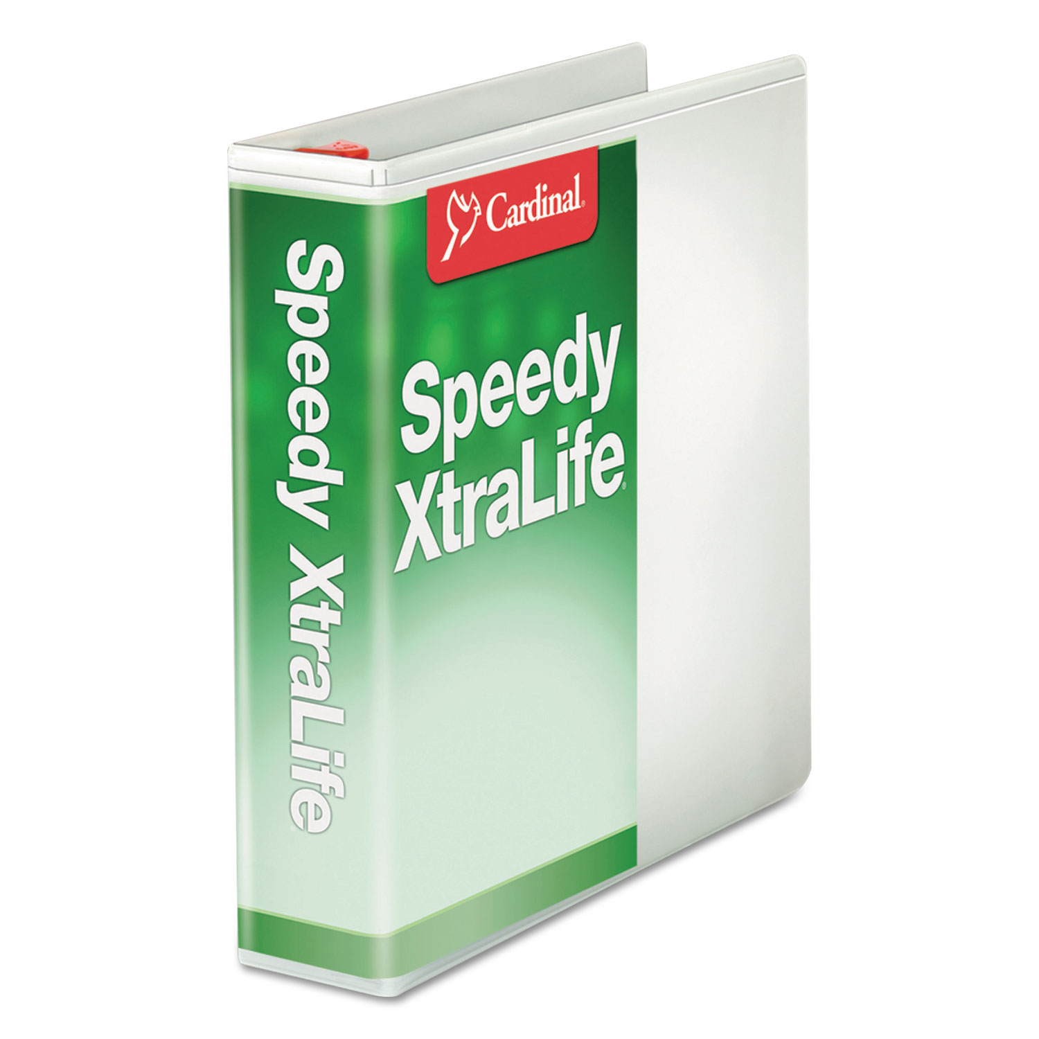 Cardinal® Speedy XtraLife Non-Stick Locking Slant-D Ring Binder, 3 Rings, 2 Capacity, 11 x 8.5, White