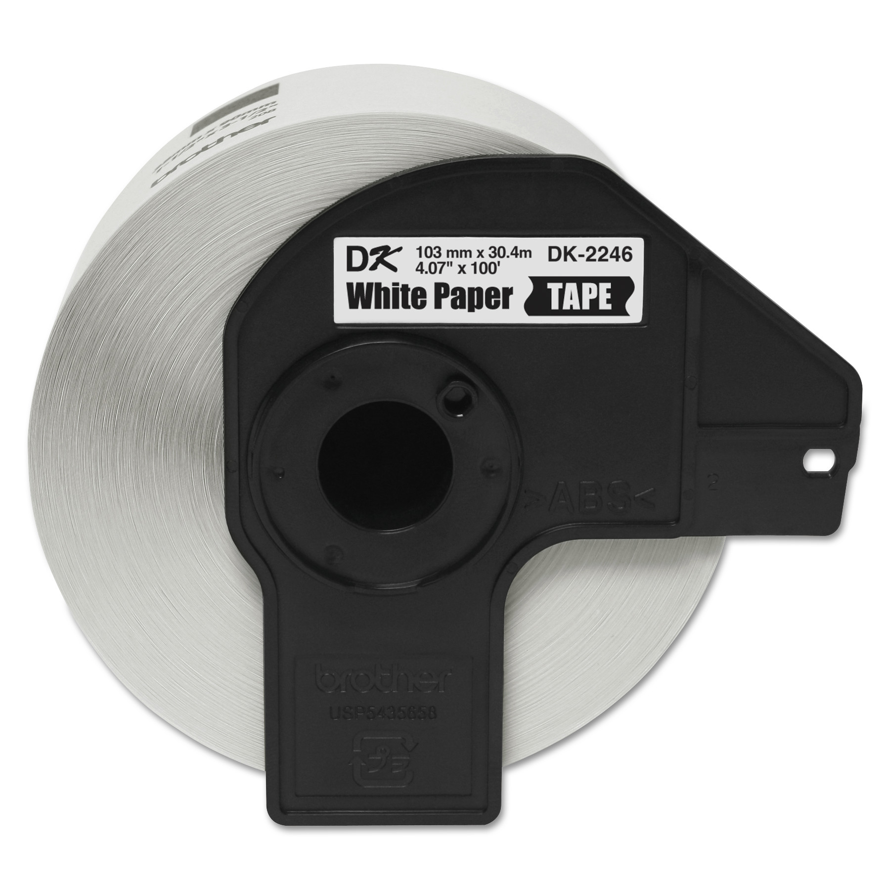  Brother P-Touch DK2246 DK2246 Label Tape, 4.07 x 100 ft, Black on White (BRTDK2246) 