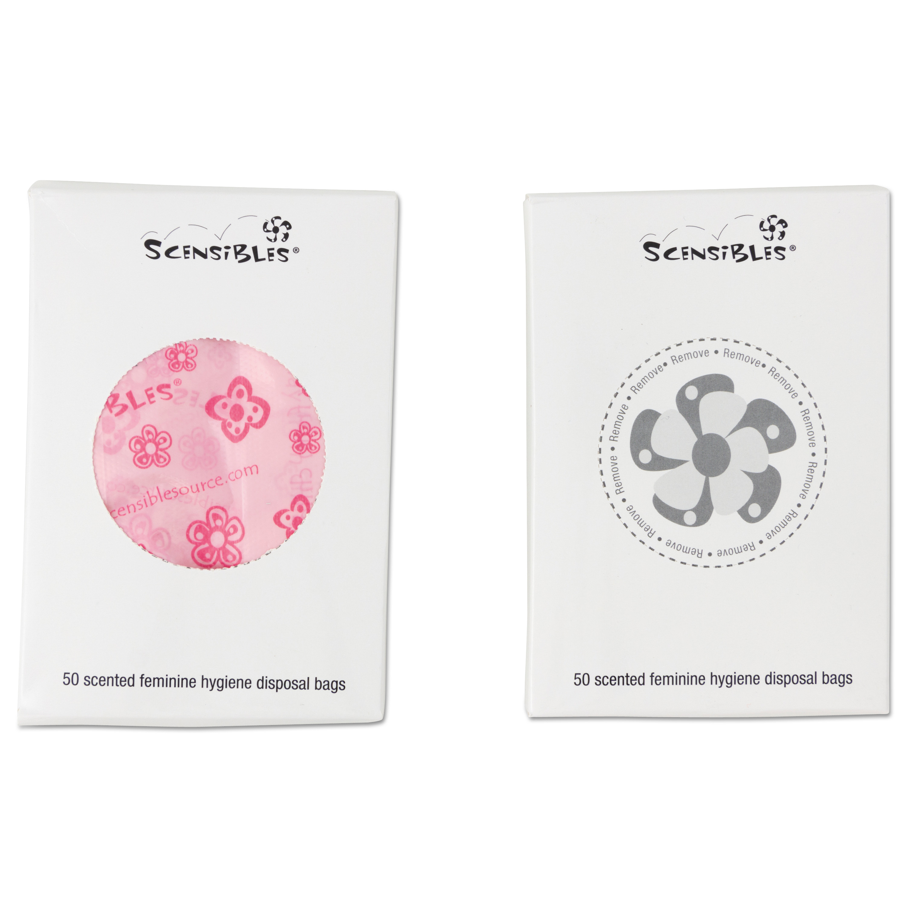  HOSPECO SBX50 Scensibles Personal Disposal Bags, 3.38 x 9.75, Pink, 1,200/Carton (HOSSBX50) 