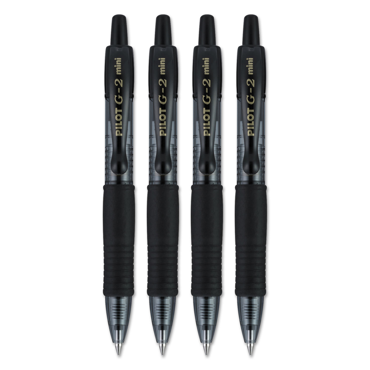 G2 Mini Retractable Gel Pen, Fine 0.7mm, Black Ink/Barrel, 4/Pack