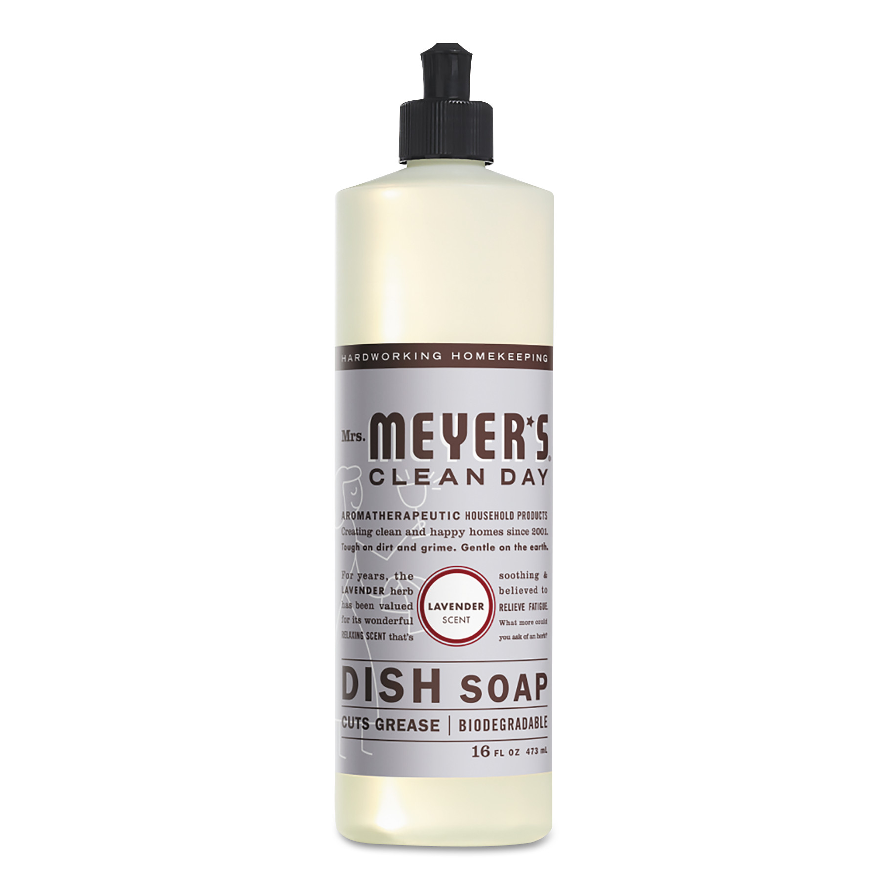 Dish Soap, Lavender Scent, 16 oz Bottle, 6/Carton