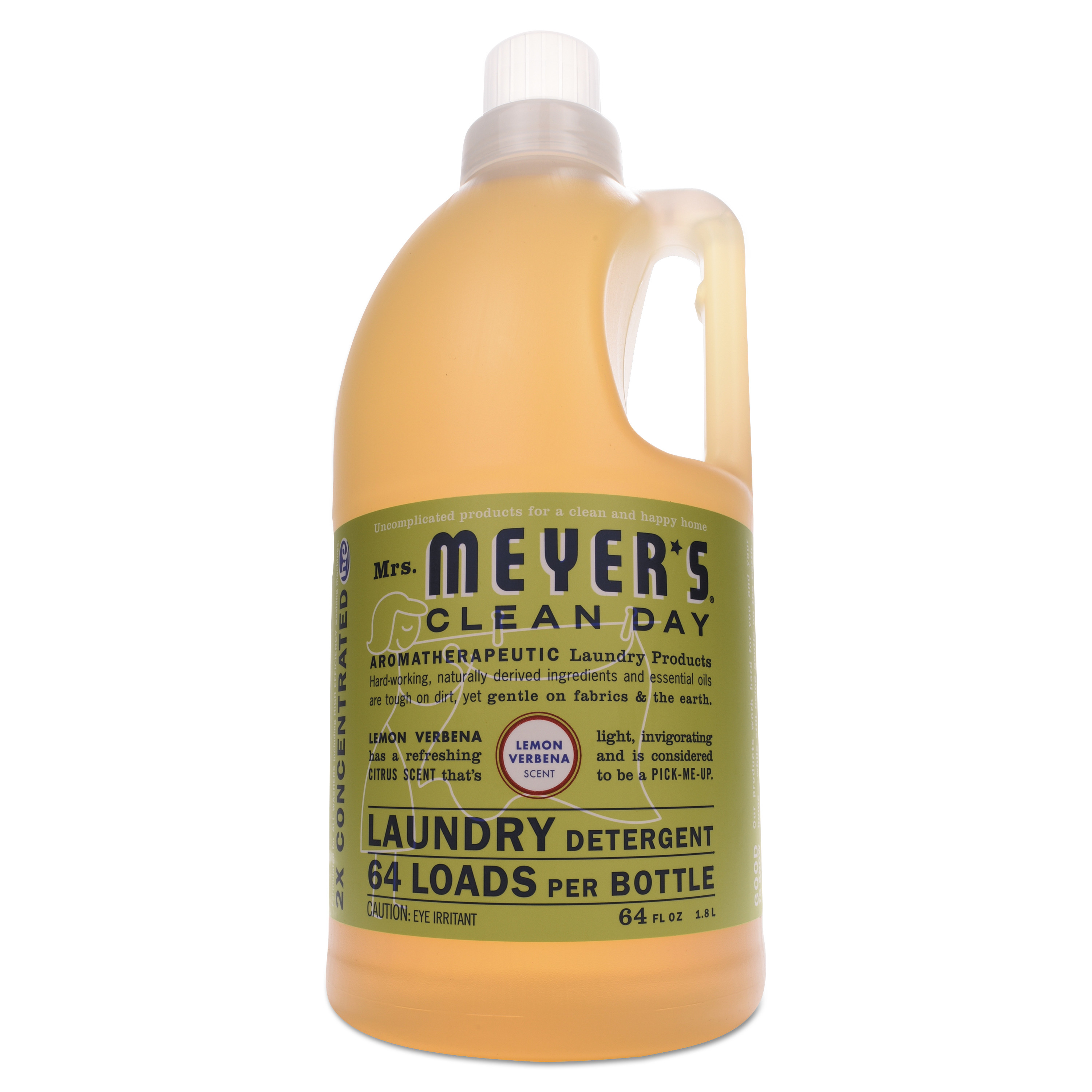 Liquid Laundry Detergent, Lemon Verbena Scent, 64 oz Bottle